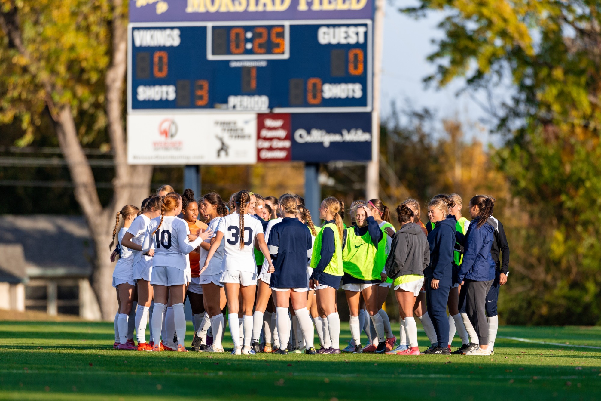 Women's soccer team photo from game