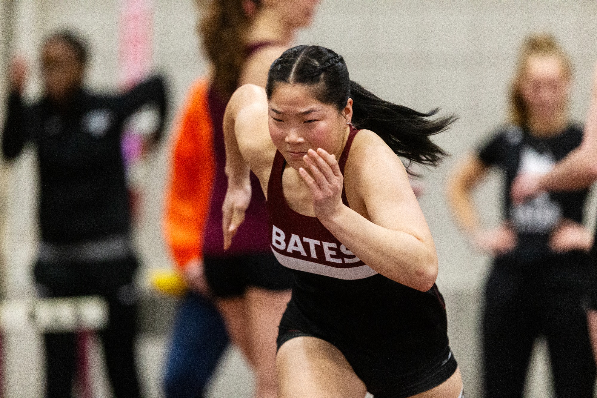 Women's track and field turns in balanced performance, wins Bates