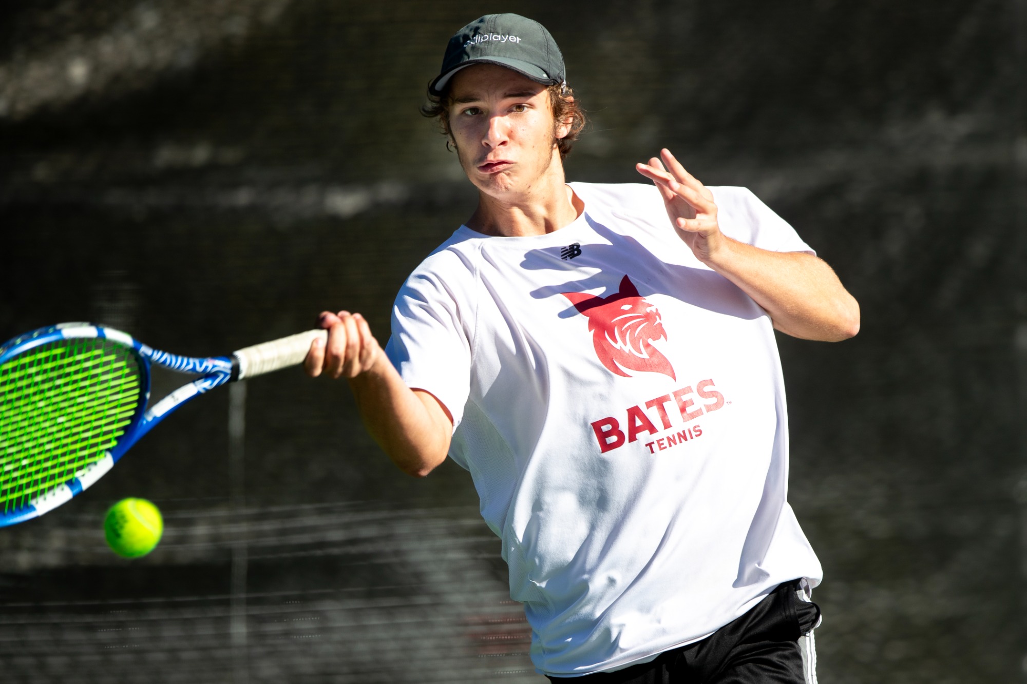 The men’s tennis team hosts the first day of a two-day Wallach Invitational on the Wallach courts with Bates, Colby, Brandeis, and Trinity on Saturday, October. 11, 2025.