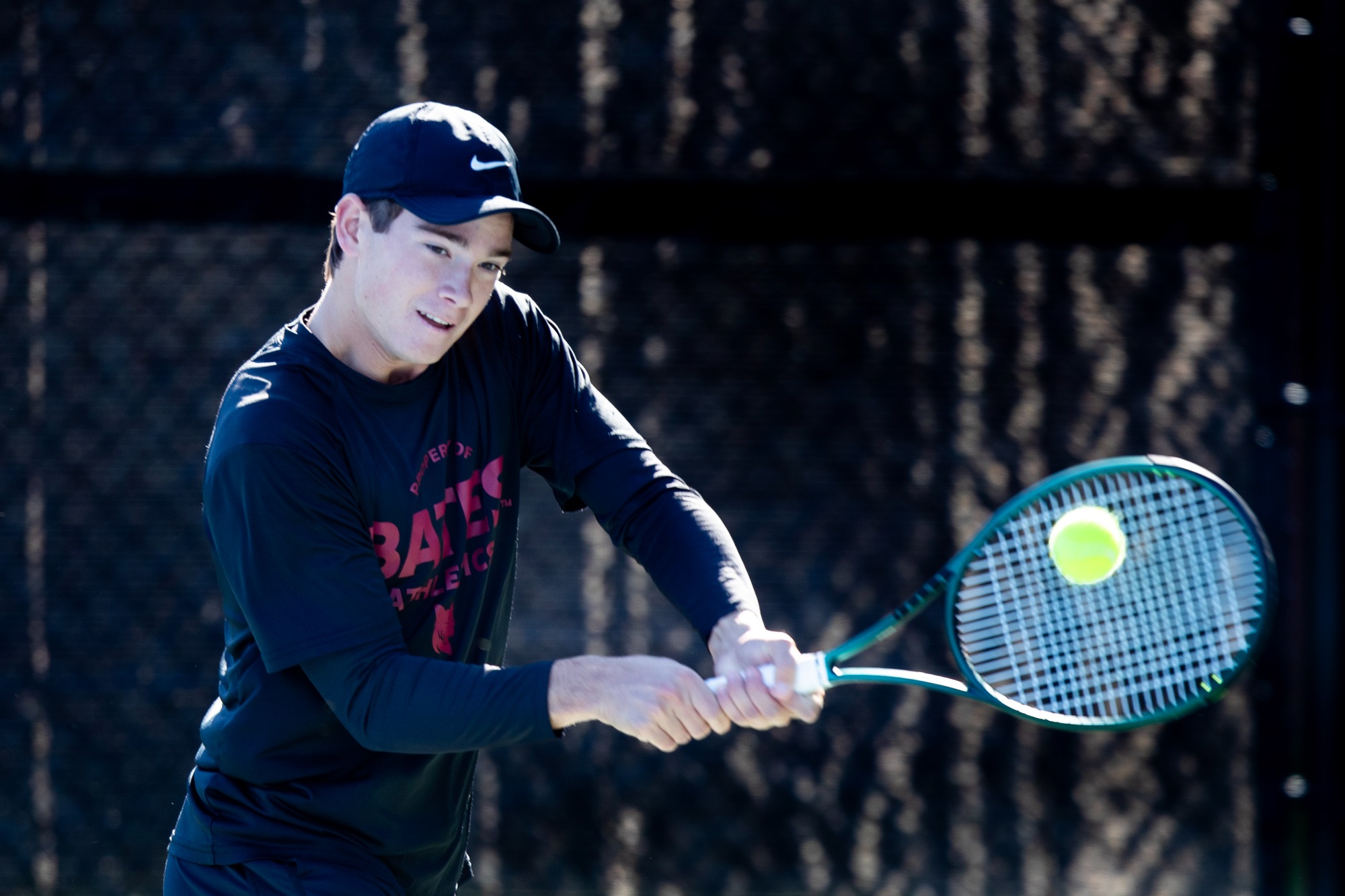 The men’s tennis team hosts the first day of a two-day Wallach Invitational on the Wallach courts with Bates, Colby, Brandeis, and Trinity on Saturday, October. 11, 2025.