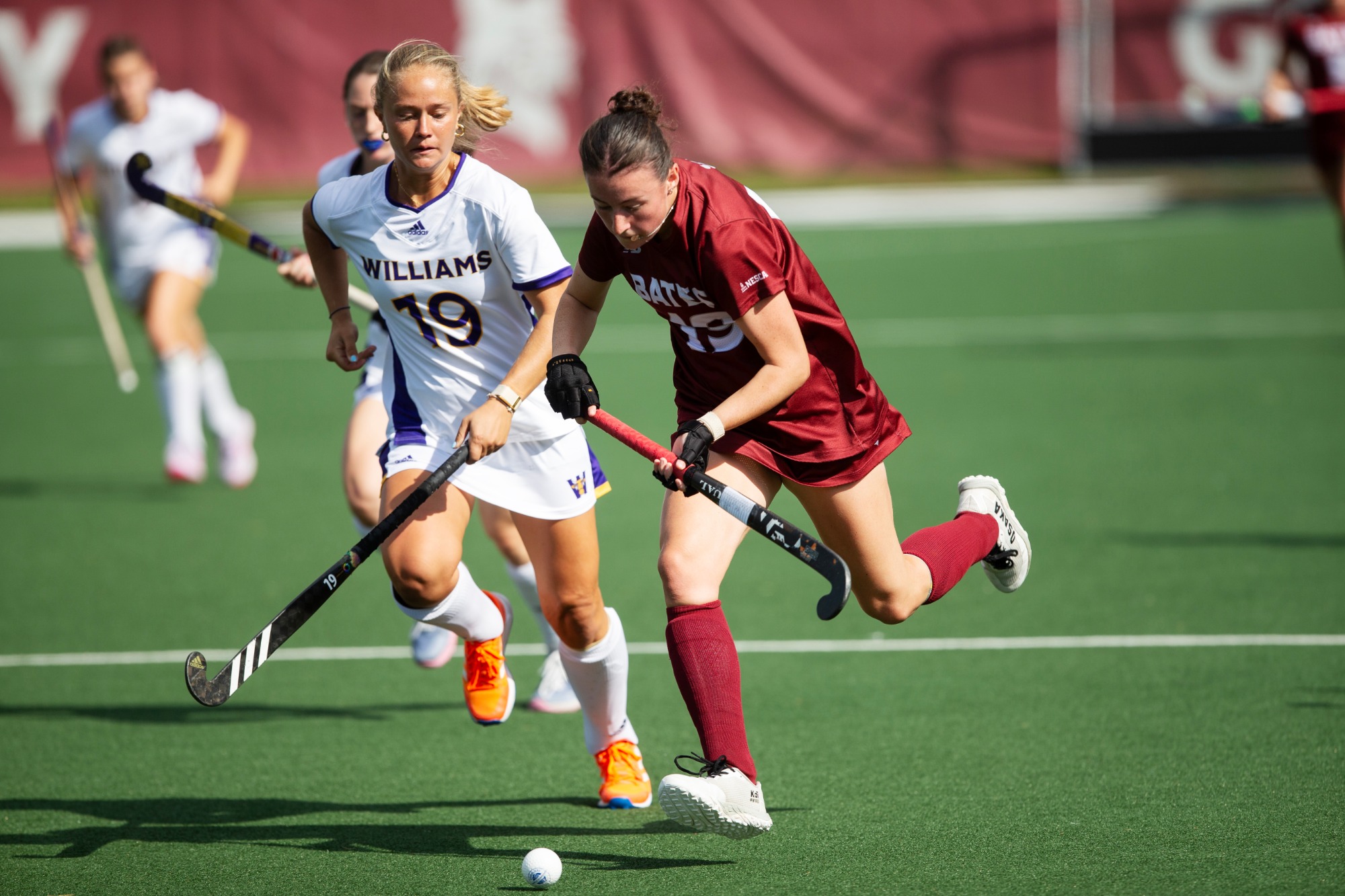 Bates College field hockey defeats Williams 2-1 at Bates College on October 4, 2025.