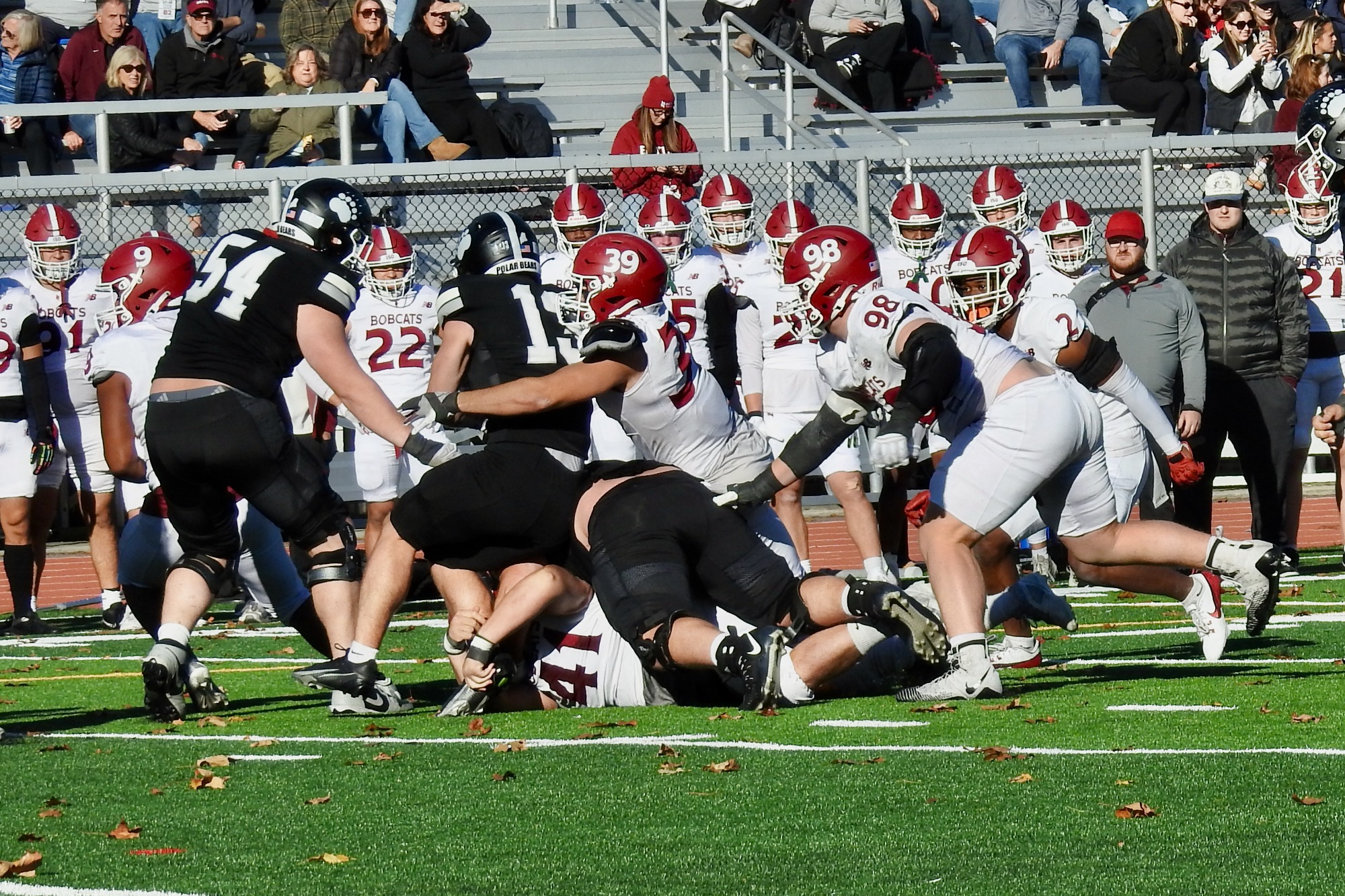Ryan Rozich | Bowdoin football defeats Bates 17-9 at Whittier Field on Nov. 1, 2025. Bowdoin improves to 2-6, Bates falls to 2-6.