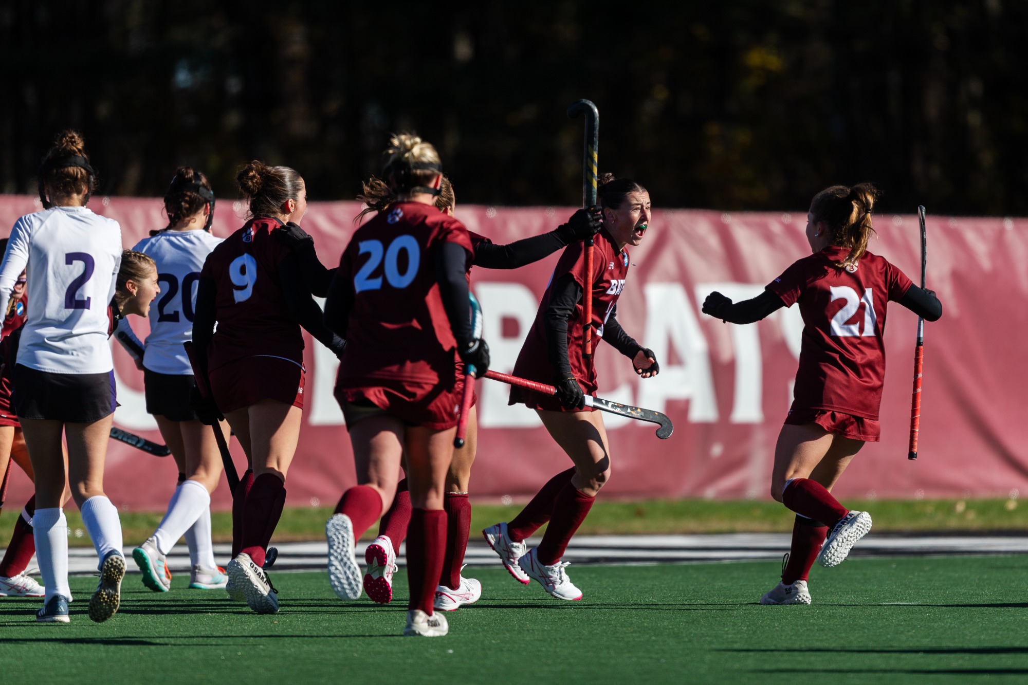 Elsa Copeland | Bates College field hockey defeats Amherst 1 - 0 at Bates College on November 15, 2025.