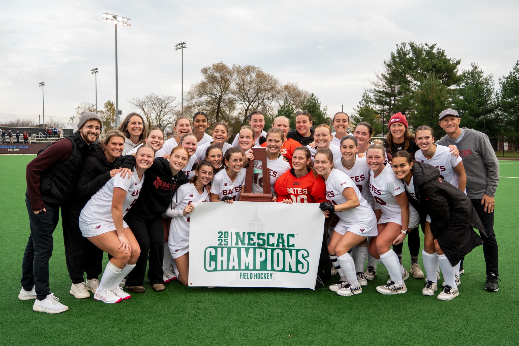 The Bates field hockey team recorded their third consecutive shutout as the Bobcats defeated Wesleyan 2-0 on Sunday to secure the program's first NESCAC championship. 