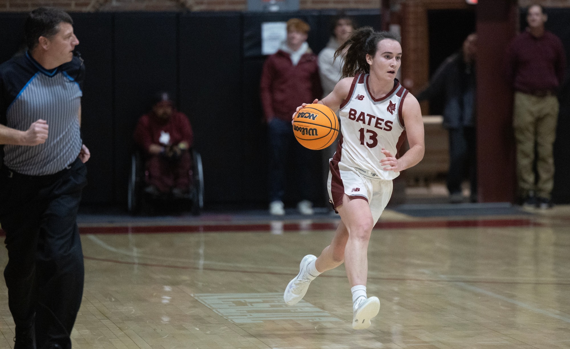 Junior guard Sarah Hughes delivered a moment the Alumni Gym crowd won't soon forget, drilling a half-court heave at the buzzer to force double overtime, but the No. 11 Bates women's basketball team fell just short in a 77–70 battle against No. 6 Bowdoin on Thursday night. It marked Bates' first double-overtime game since an 86–85 win over the University of New England on November 25, 2018.