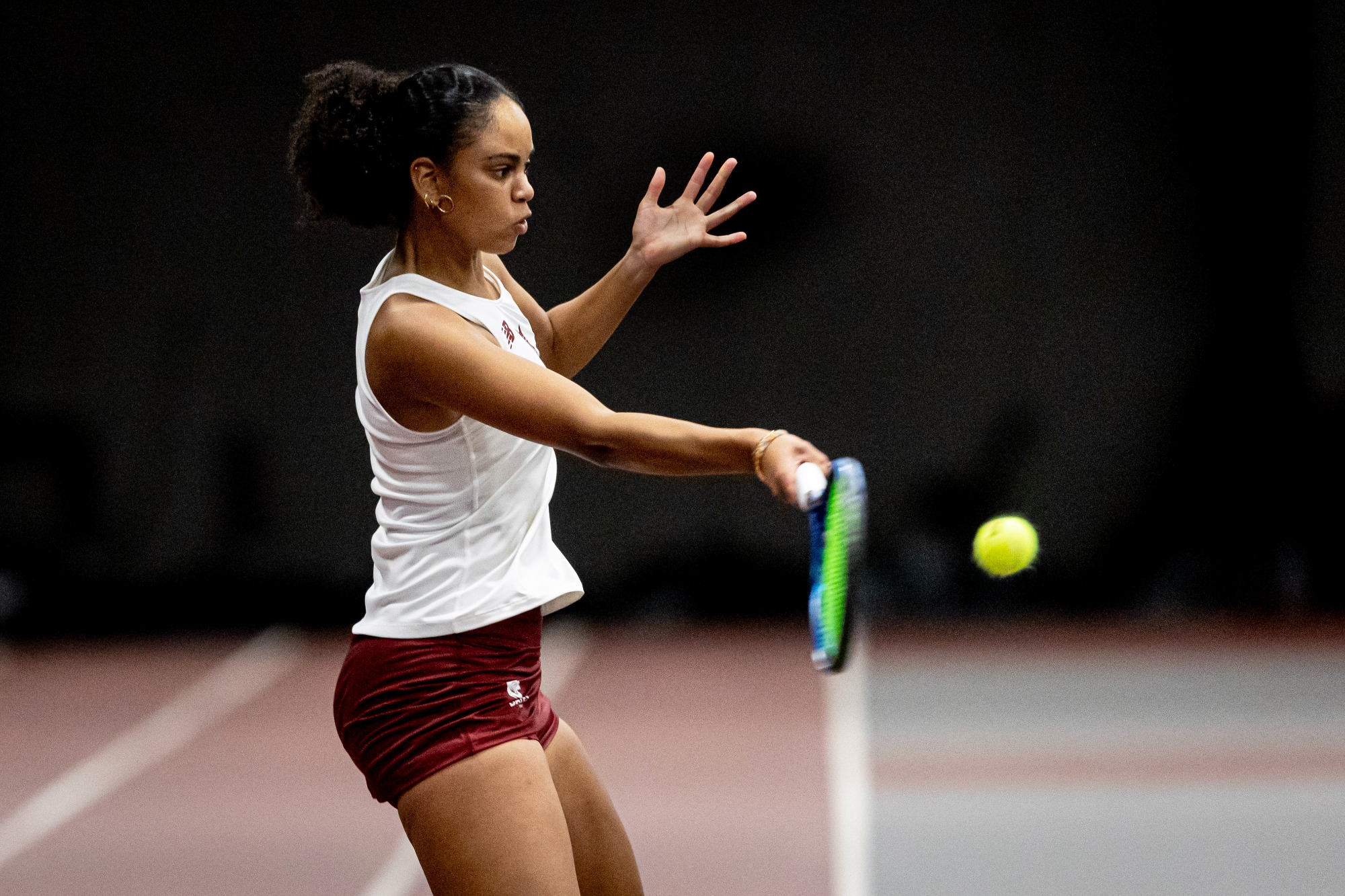 Women’s tennis plays Smith in a home match in Merrill Gymnasium on March 14, 2025.