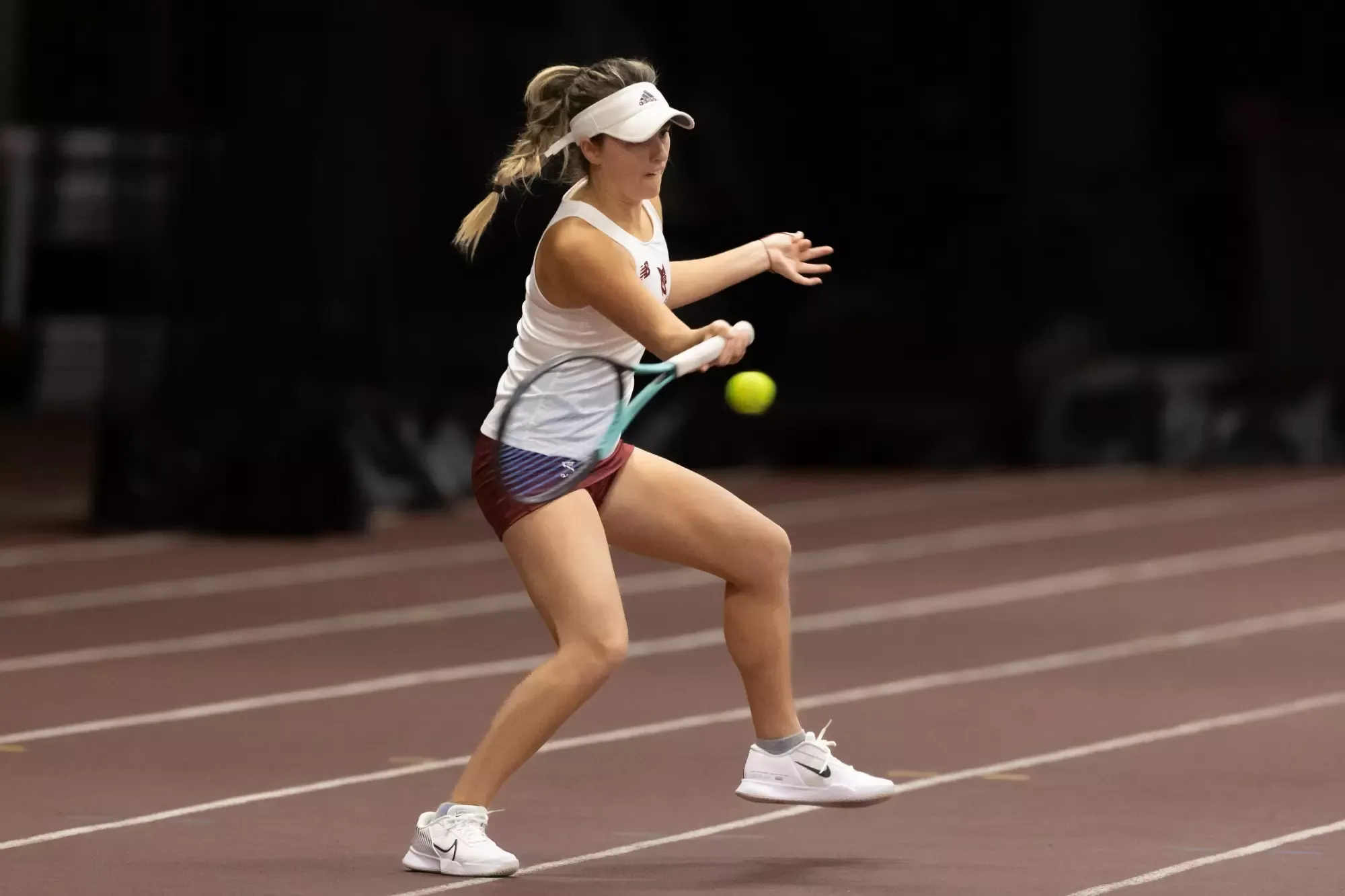 Women’s tennis plays Smith in a home match in Merrill Gymnasium on March 14, 2025.