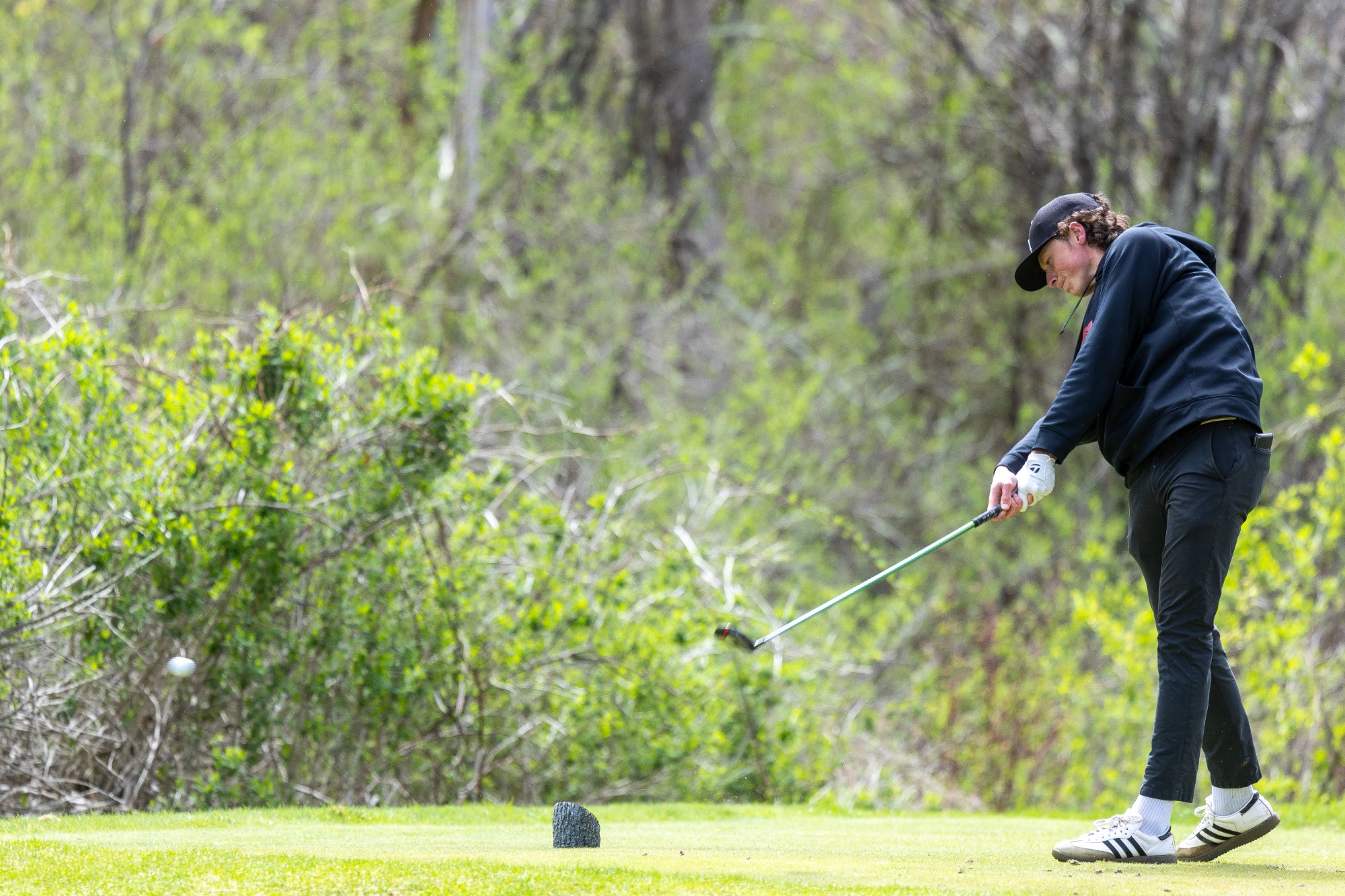 Henry Ehrlich fourth tee at Taconic Golf Club, Williamstown. 2025 NESCAC Championship