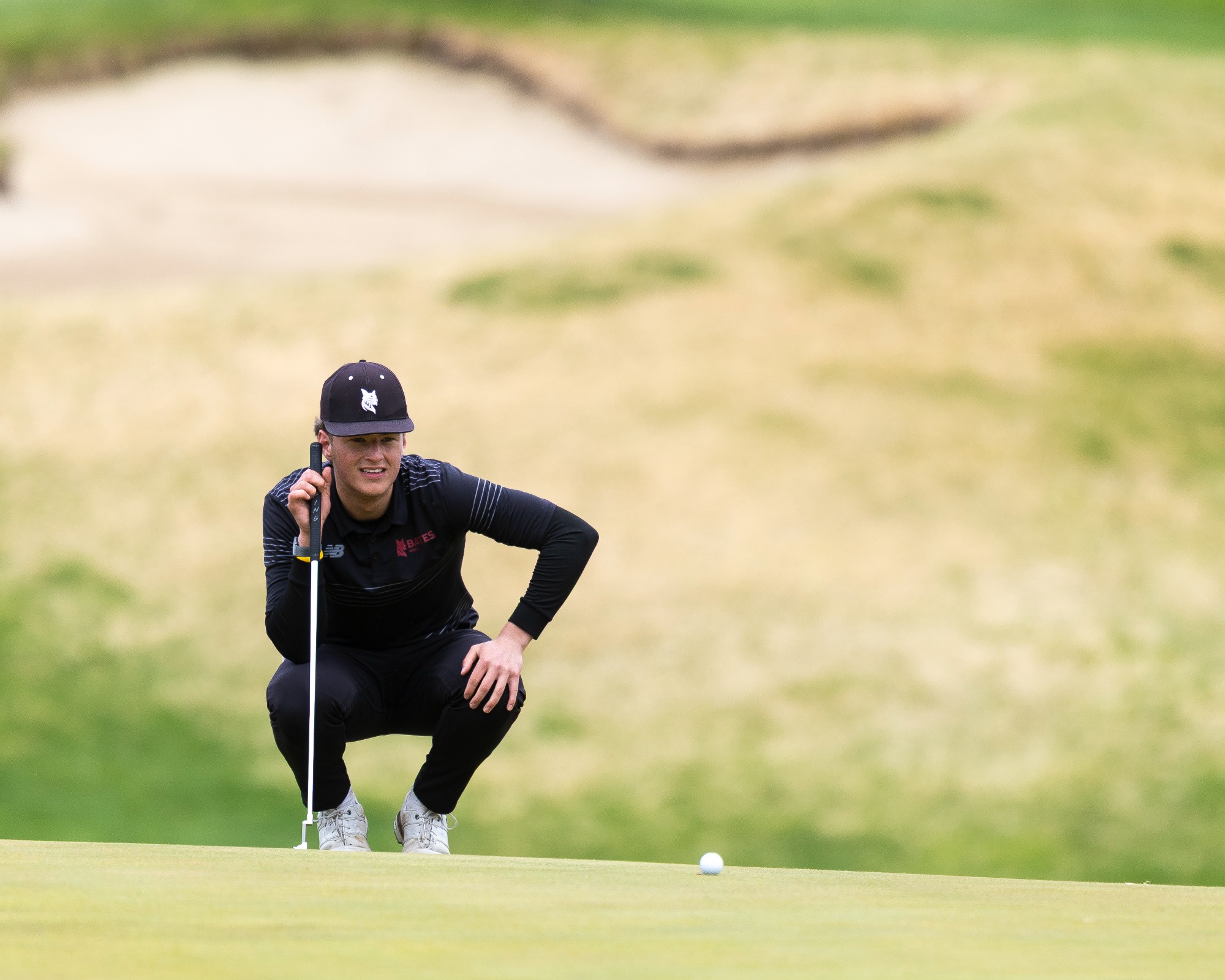 Sean Resnick, fourth green at Taconic Golf Club, Williamstown. 2025 NESCAC Championship