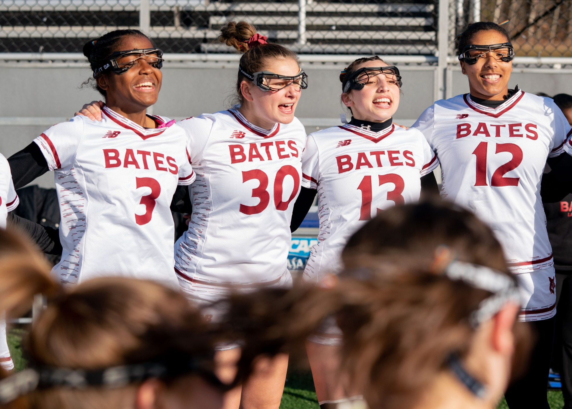 Bates women's lacrosse hosts No. 2 Tufts, 4/9/25 at Garcelon Field.