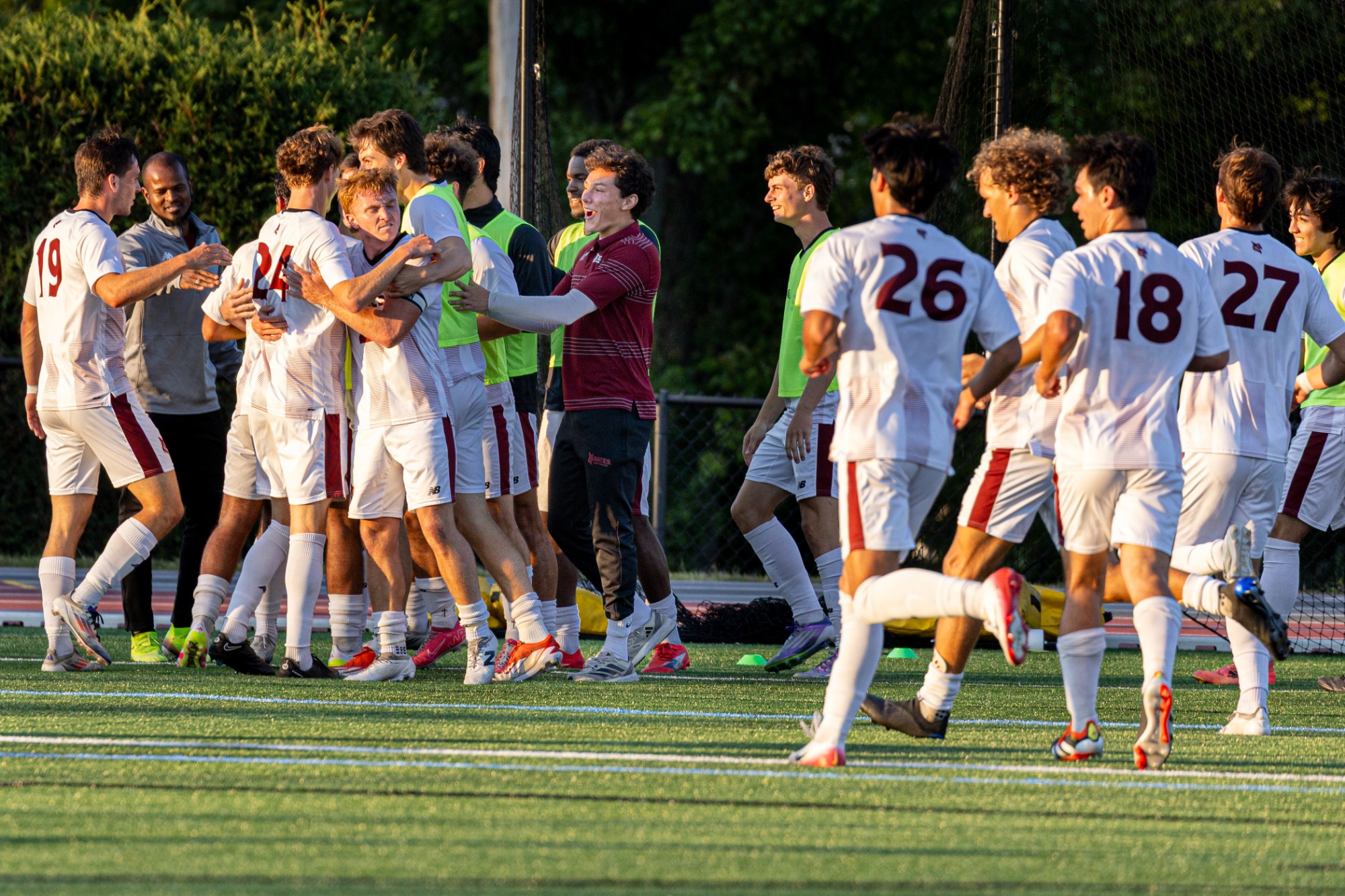 Men’s soccer defeats St. Joe’s 3-0 in their first home game of the season on the Russell Field Track.