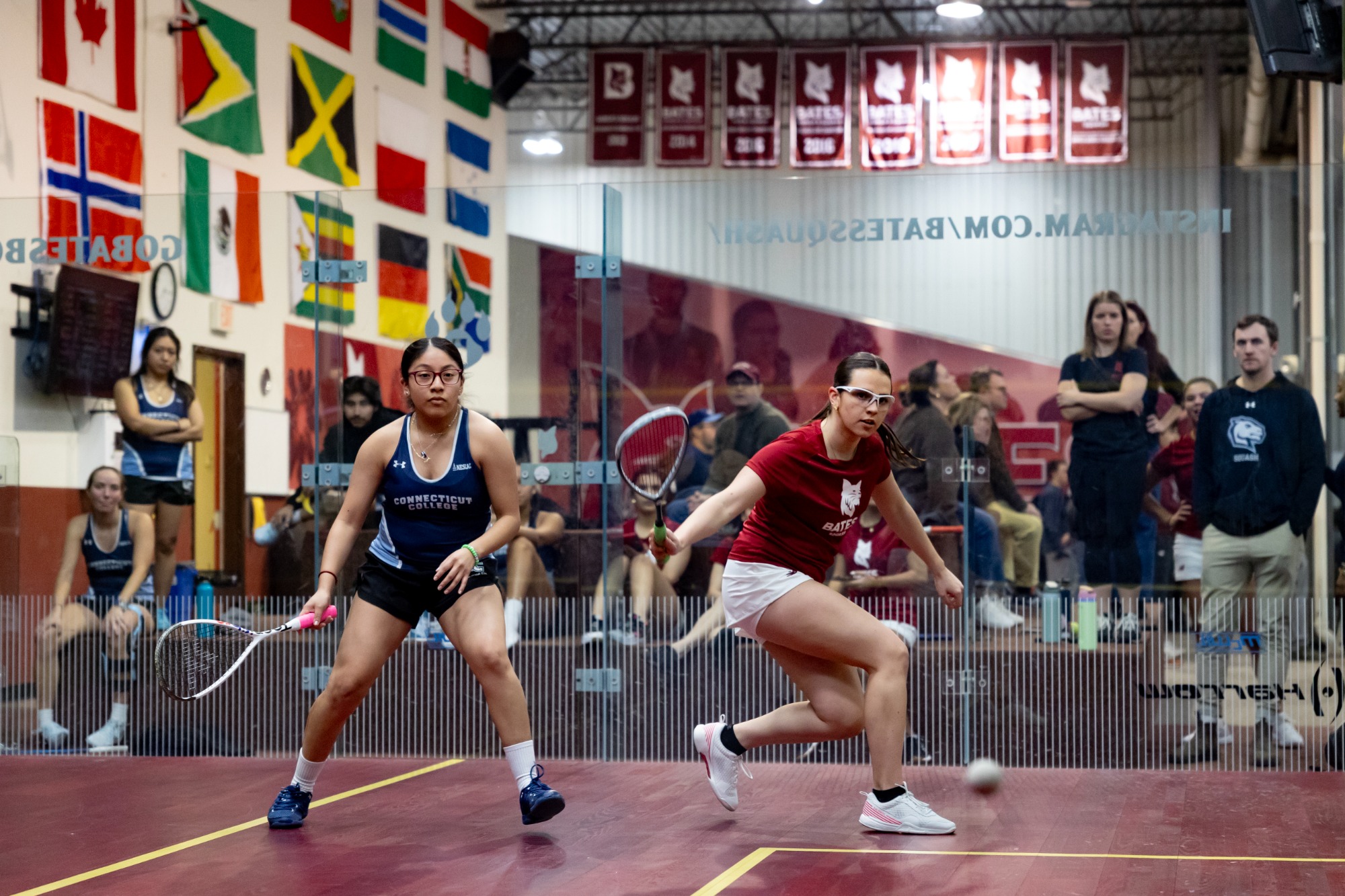 Men’s and women’s squash defeats Conn College in a home match on Jan. 9, 2026.