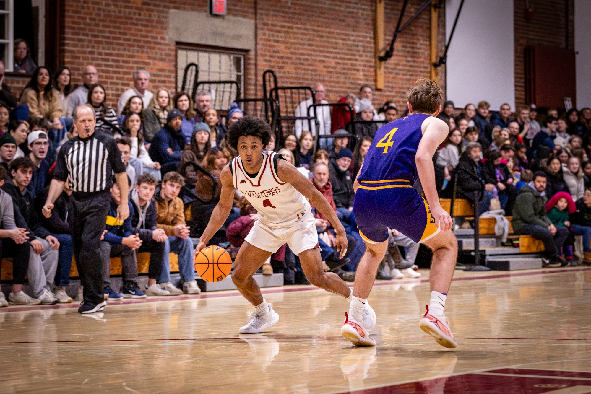 Bates College Mens Basketball wins against Williams College at home in Alumni Gym on a cold late January evening.