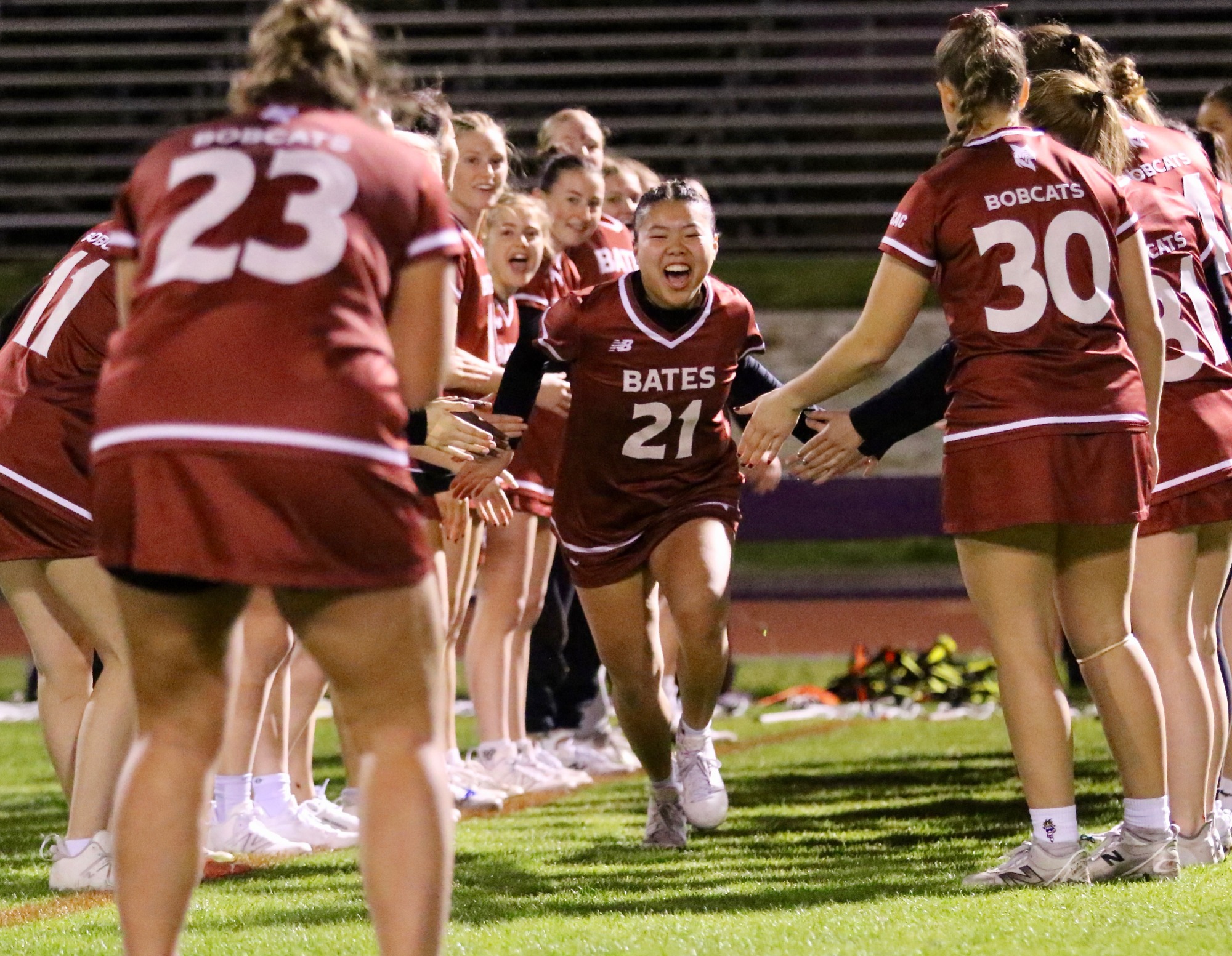 Lauren Wong | Bates women's lacrosse opened the 2026 season Wednesday night on the West Coast, dropping a 19–15 decision to Claremont-Mudd-Scripps at Zinda Field.