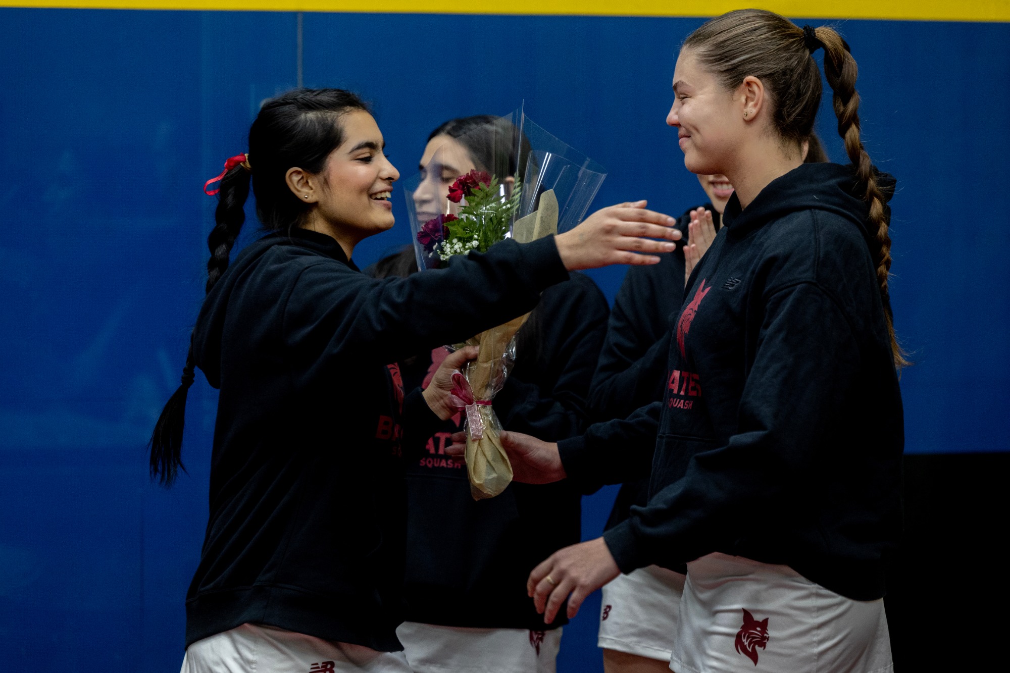 Men’s and Women’s Squash play Bowdoin in a home match on Feb. 6, 2026.