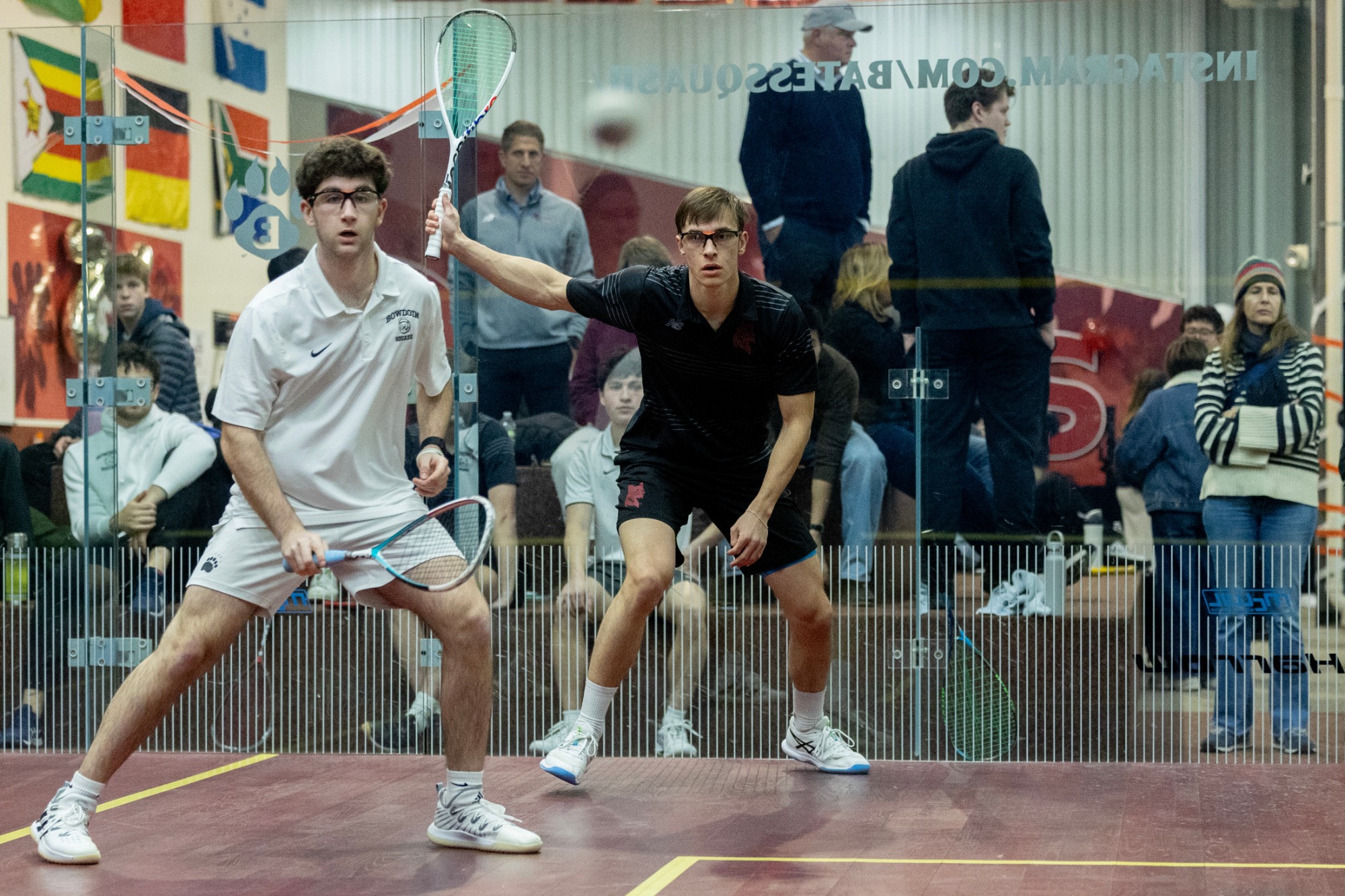 Men’s and Women’s Squash play Bowdoin in a home match on Feb. 6, 2026.