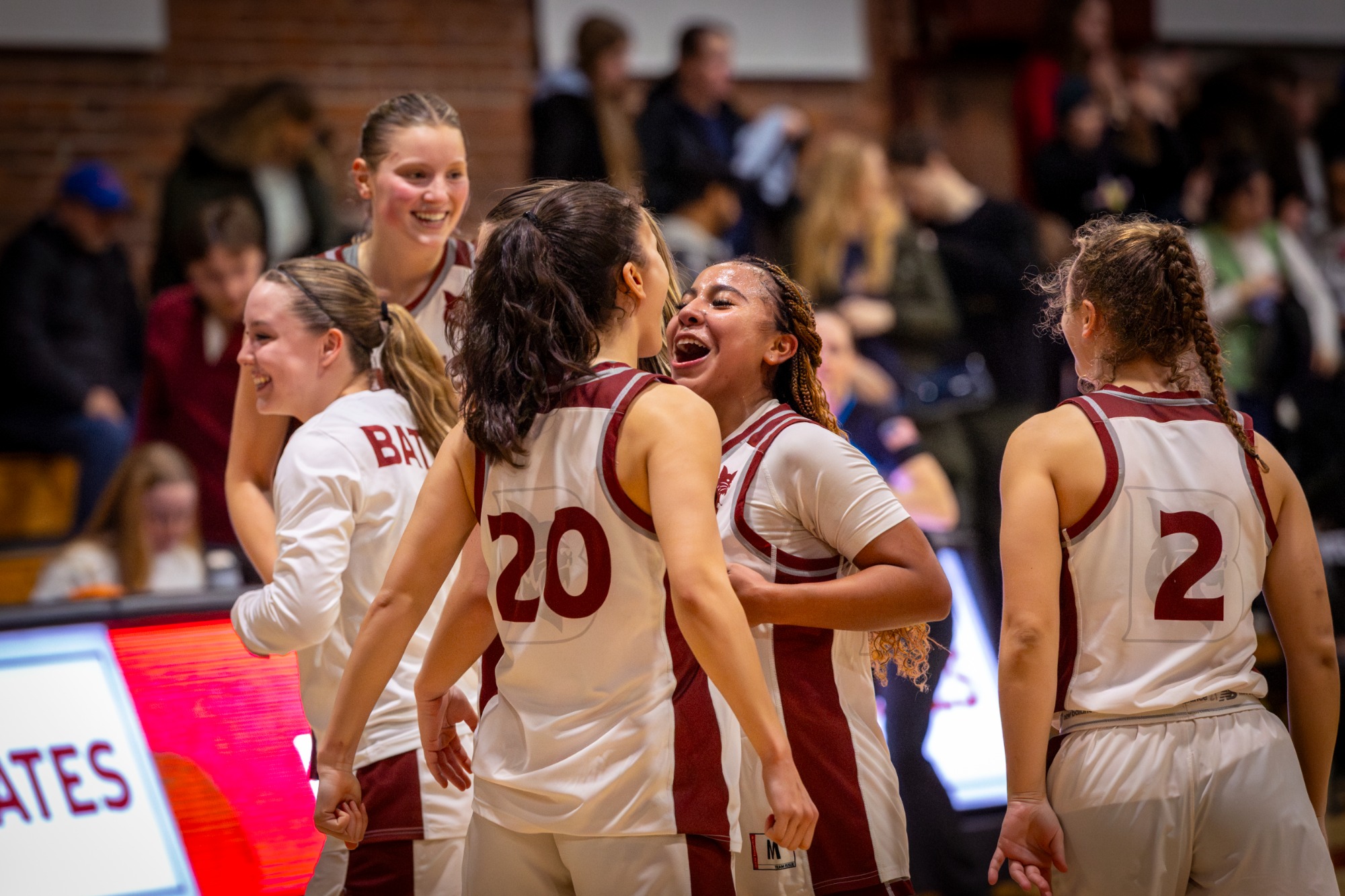 Bates womens basketball wins against Trinity College at home on 06 FEB 2026.