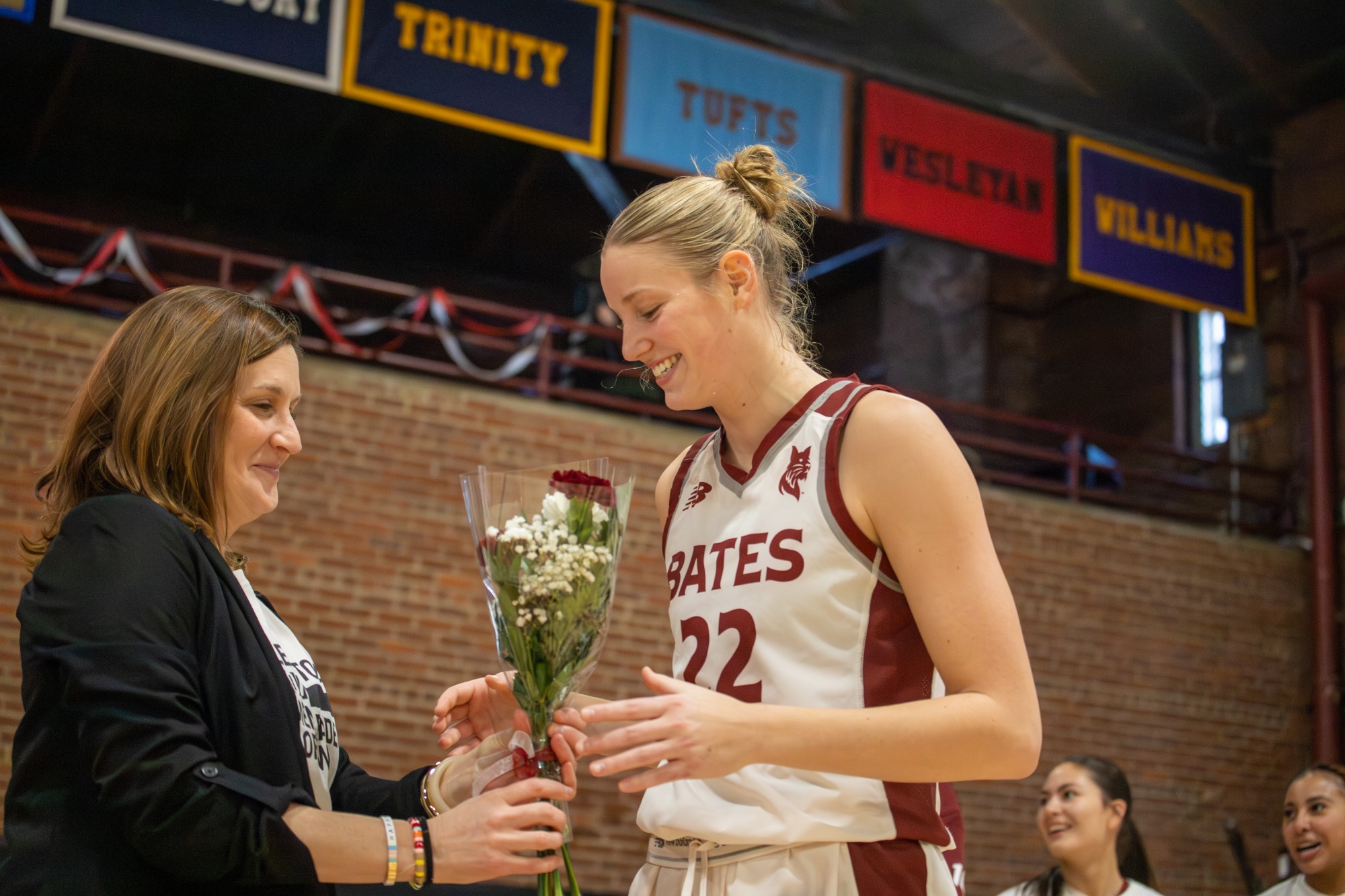 Elsa Daulerio | Bates WBB beat Wesleyan 65-61 on Feb. 8, Senior Day.