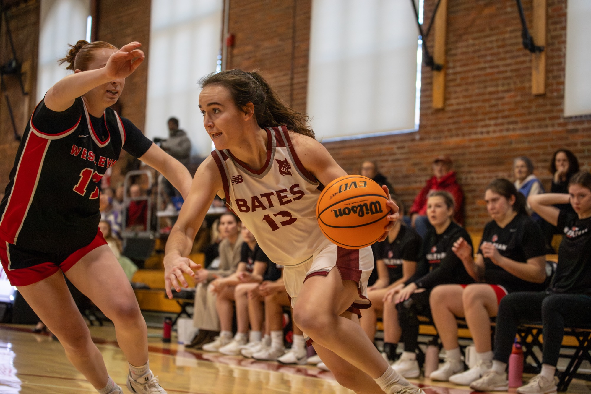 Sarah Hughes | Bates WBB beat Wesleyan 65-61 on Feb. 8, Senior Day.
