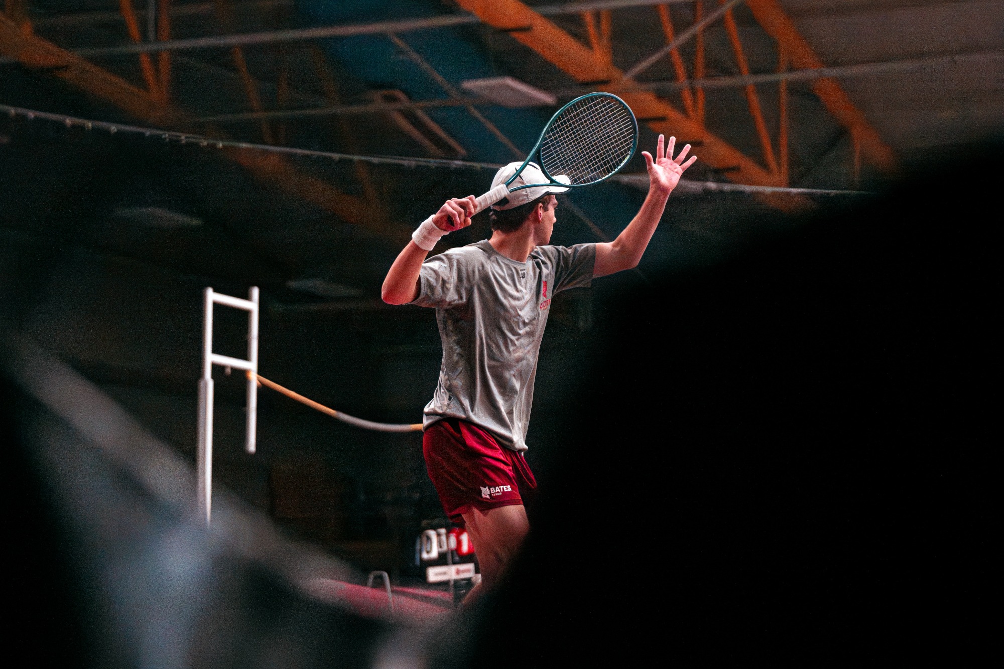 Bates College men's tennis hosts the University of Southern Maine and Brandeis in the Bobcats' 2026 spring home opener, 3/1/26.