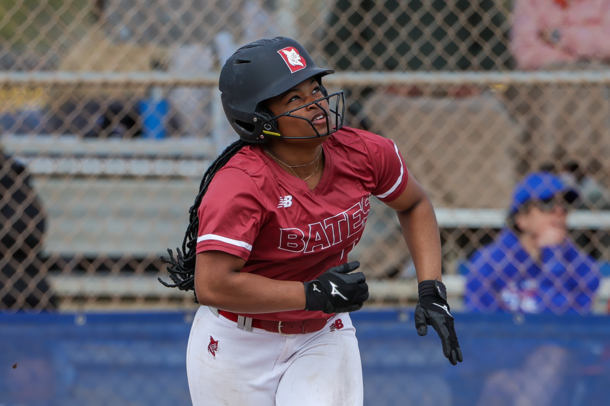 Mar 19, 2026; Kissimmee, FL, USA; Bates softball during a game against University of Wisconsin at Fortune Road Athletic Complex. Mandatory Credit: Mike Watters
