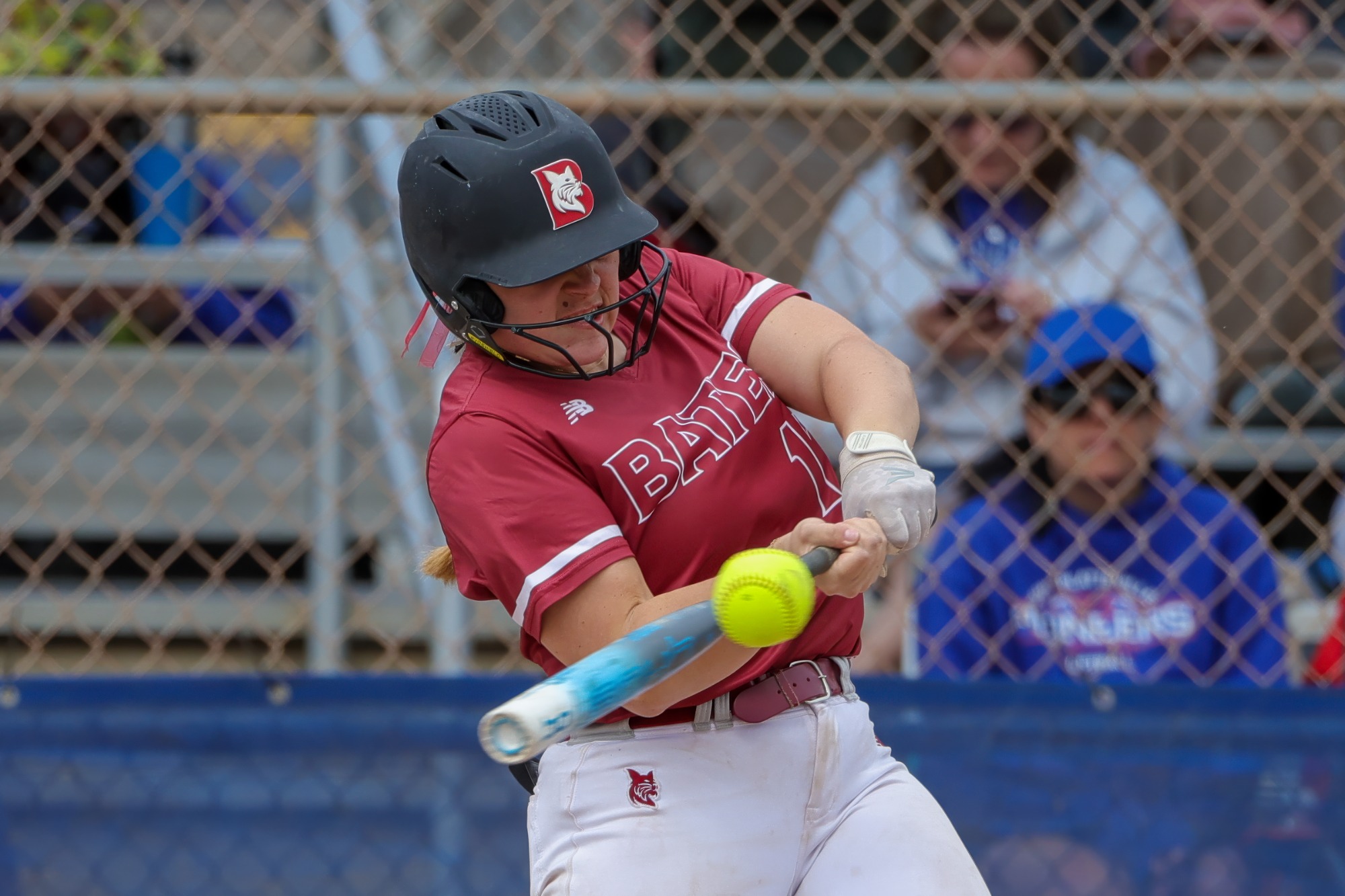 Mar 19, 2026; Kissimmee, FL, USA; Bates softball during a game against University of Wisconsin at Fortune Road Athletic Complex. Mandatory Credit: Mike Watters