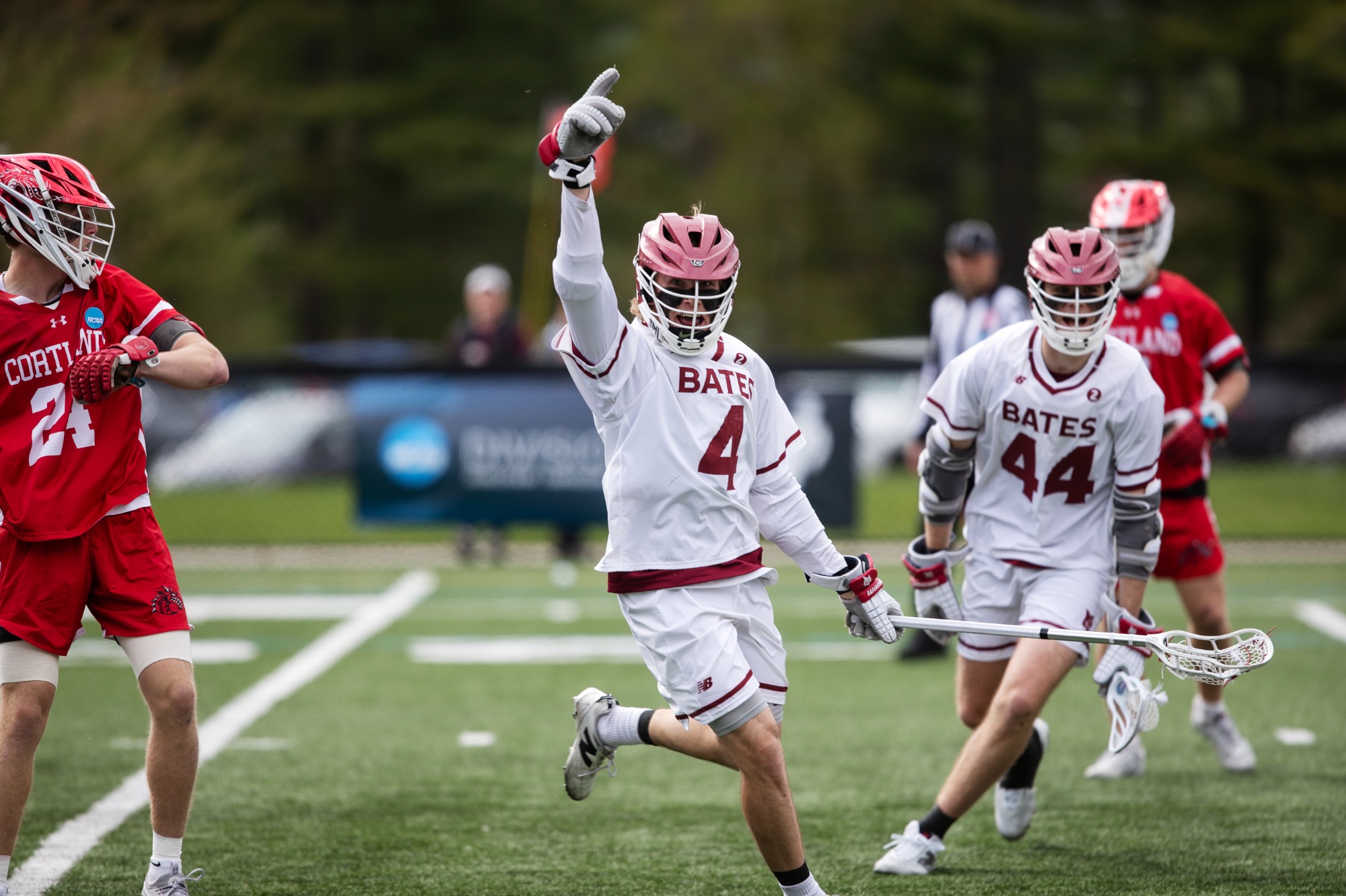 Bates College mens’ lacrosses defeats Cortland 17- 9 at Bates College on May 8, 2026. (Theophil Syslo | Bates College)