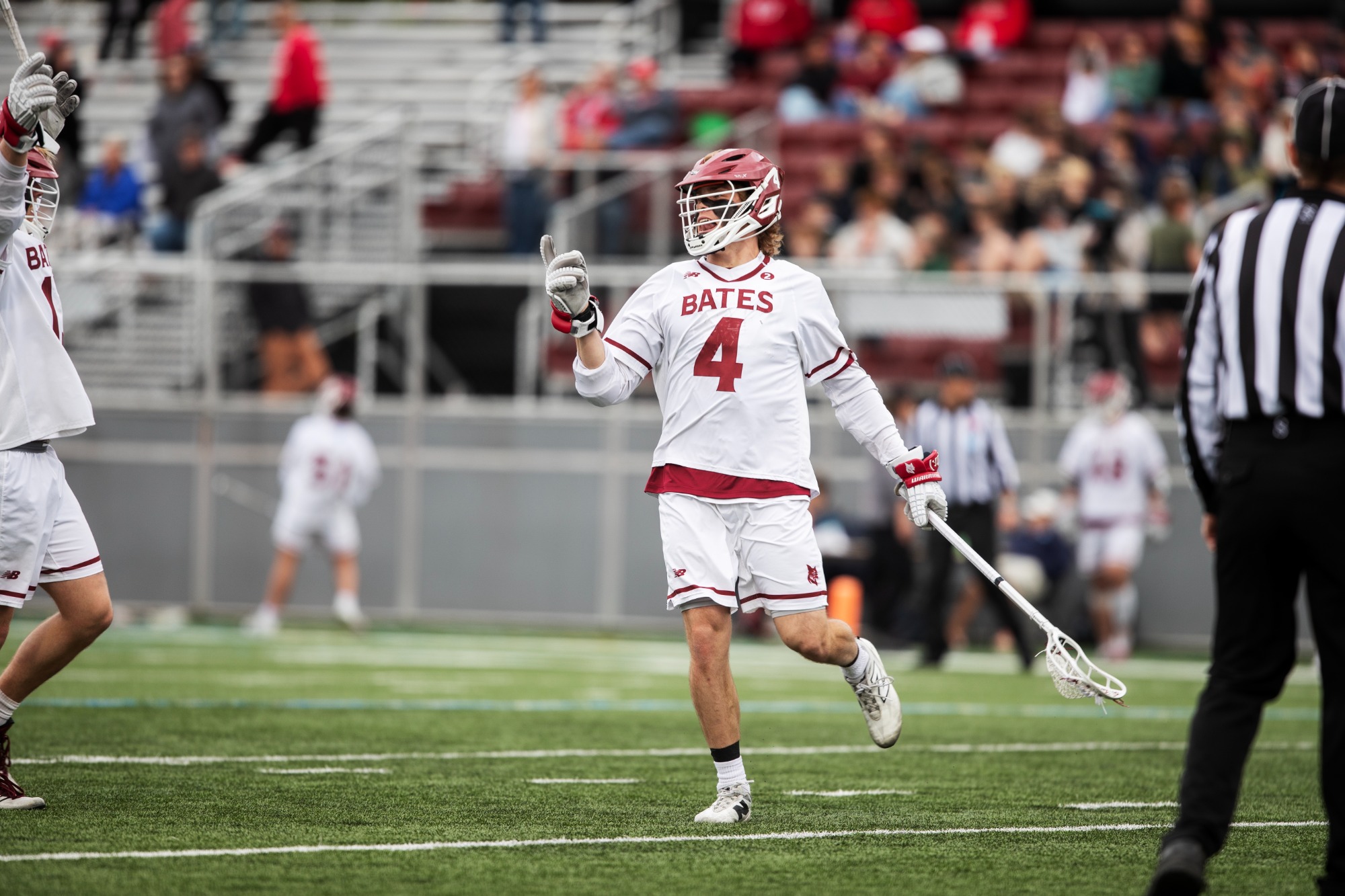 Bates College mens’ lacrosses defeats Cortland 17- 9 at Bates College on May 8, 2026. (Theophil Syslo | Bates College)