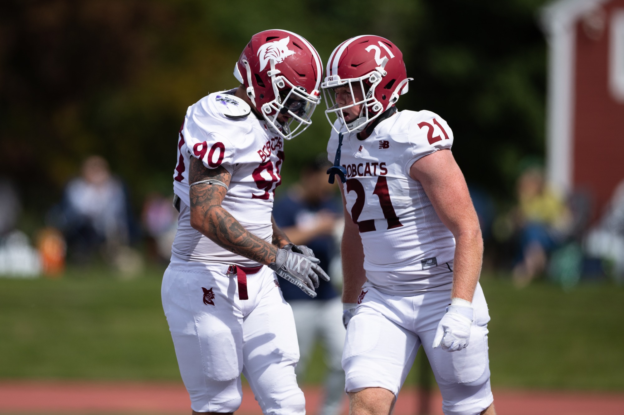 Ryan Kimmel, Liam Keaney | Bates football takes on Amherst College at Lehrman Field in Amherst, Mass. 
