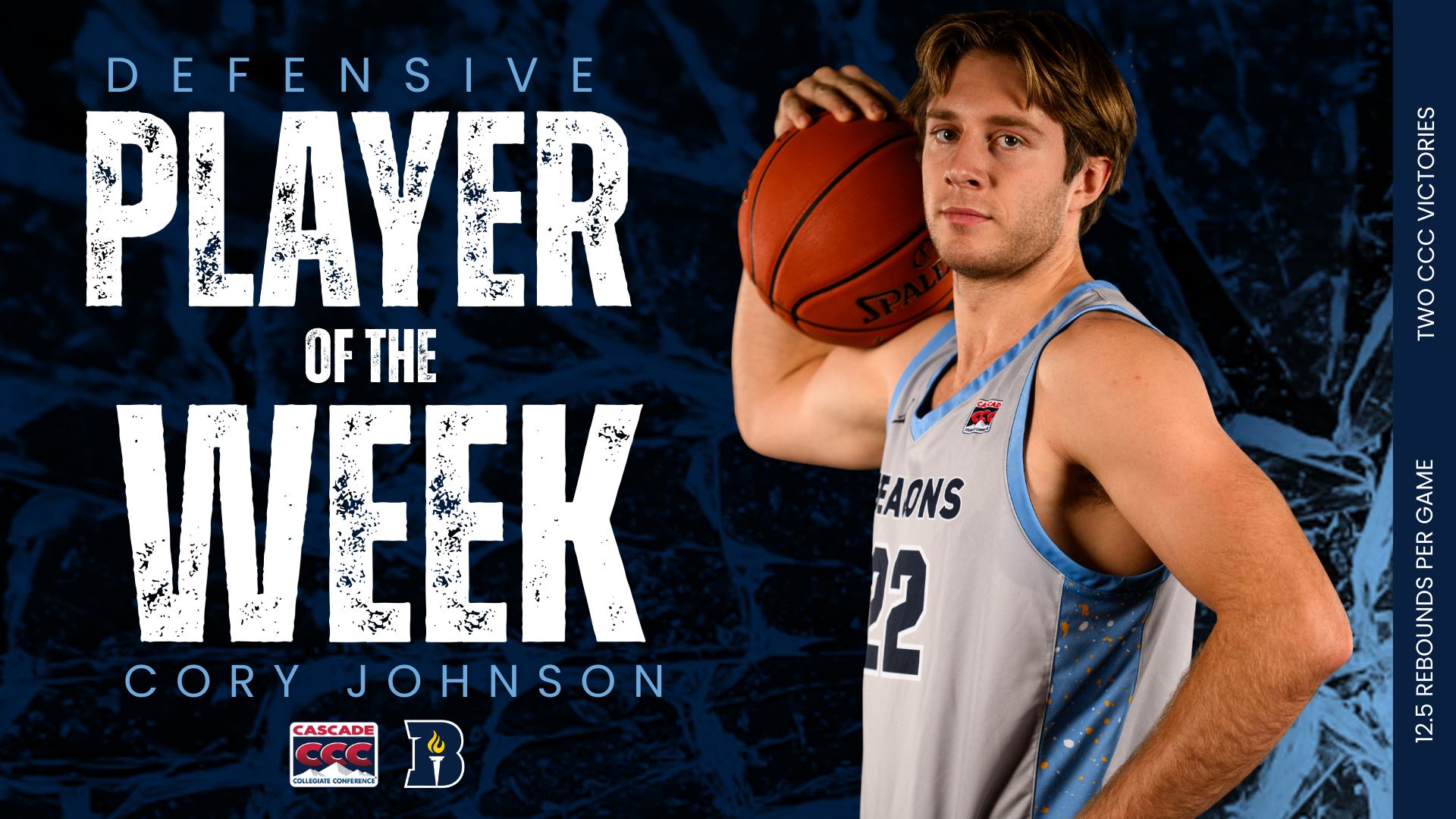 Cory Johnson CCC Defensive Player of the Week