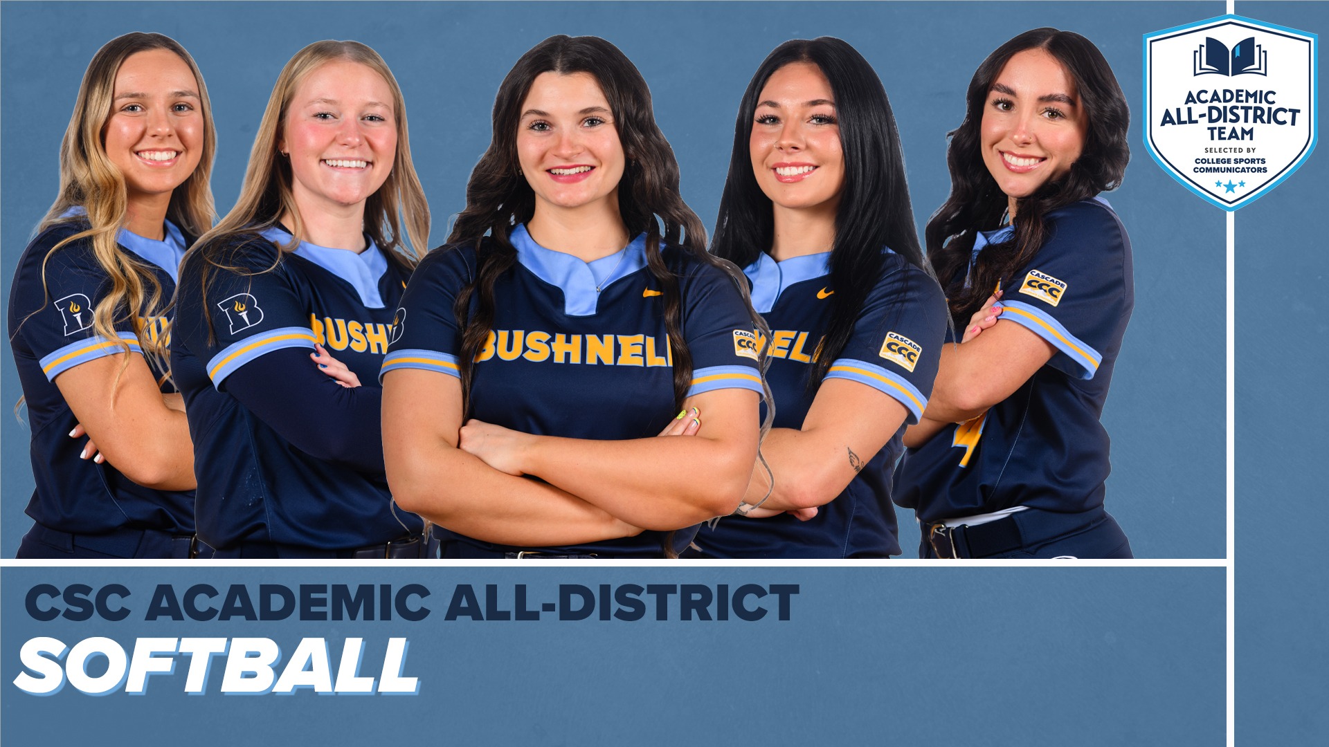 2026 Academic All-District Softball. Left-to-Right: Brenna Wilson, Riley Peeler, Gracie Hamilton, Haleigh Wambolt, and Makenzie Alexander