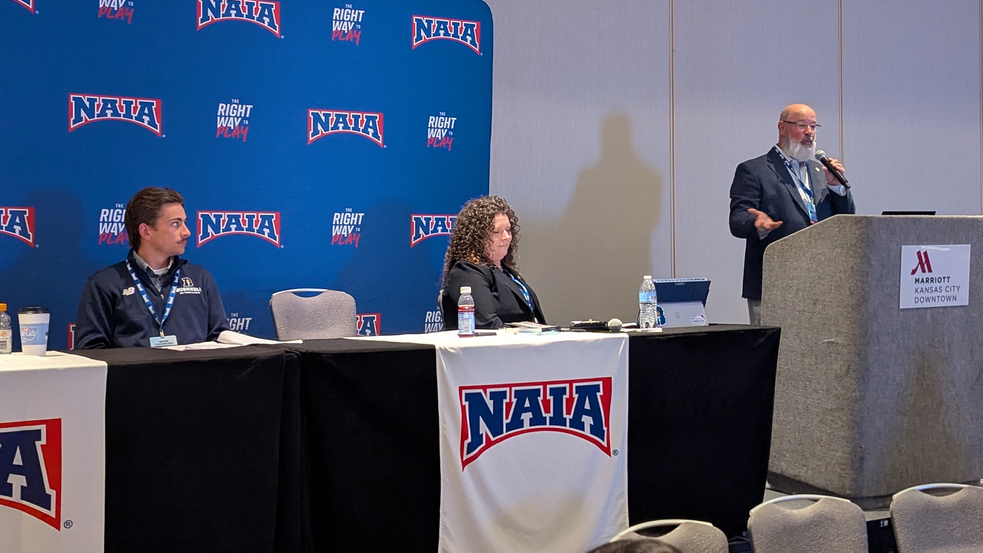 Corey Anderson, Sarah Freeman, and Sayer Pescosolido Present at NAIA Convention