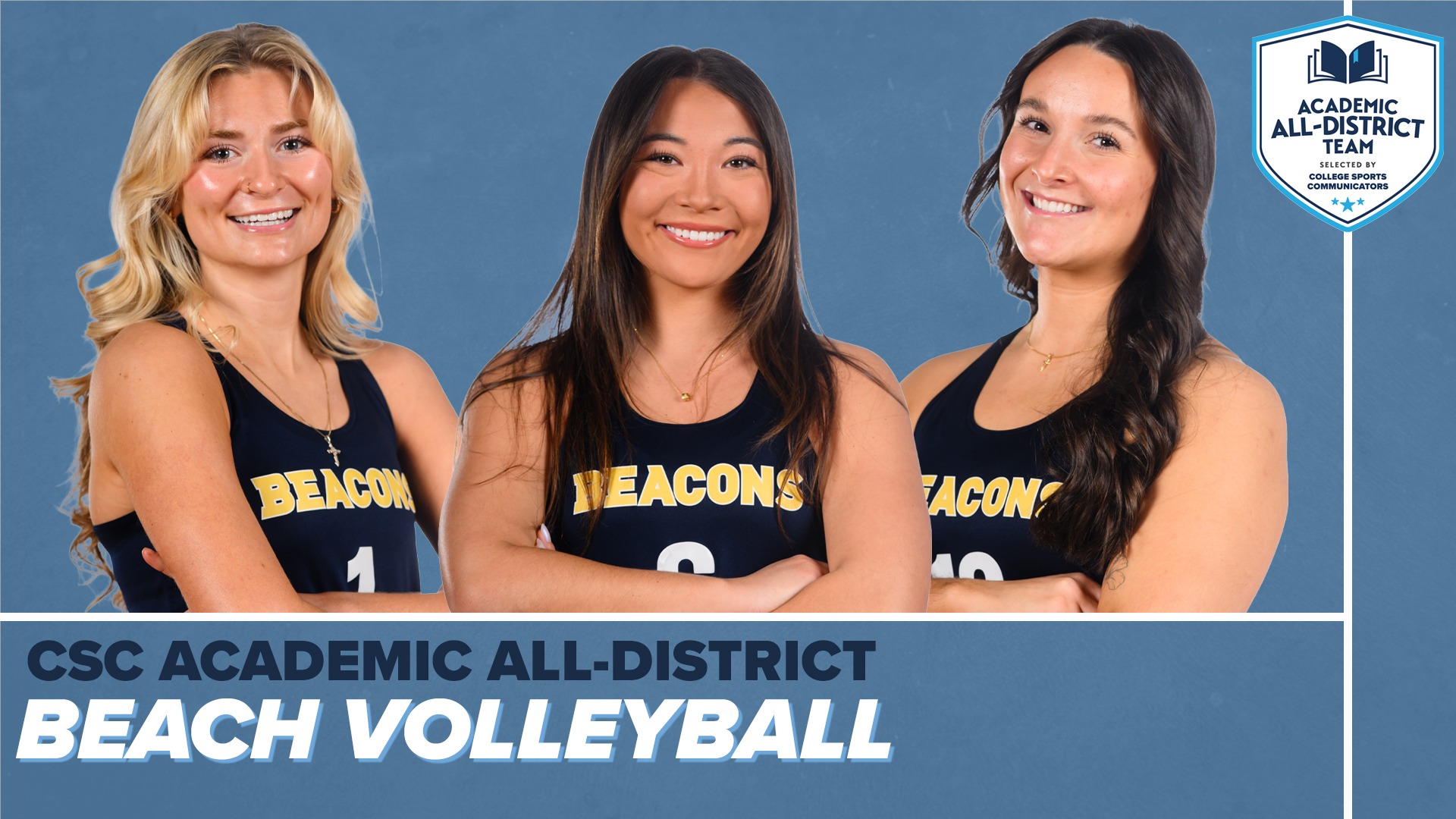 2026 CSC Beach Volleyball Academic All-District: Sydney Myhre, Kate Palelek, Olivia Kelzenberg