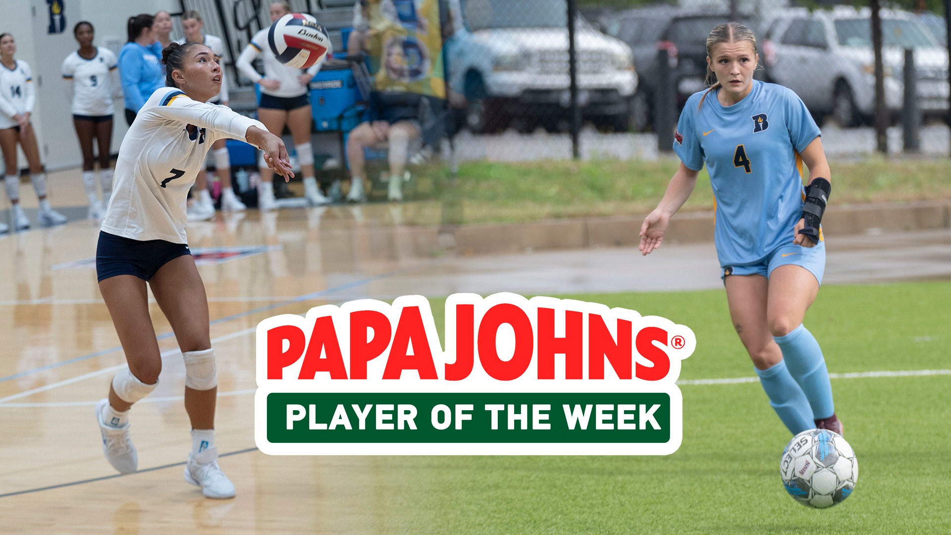 Amyah Semau and Brielle Engle, Papa Johns Players of the Week