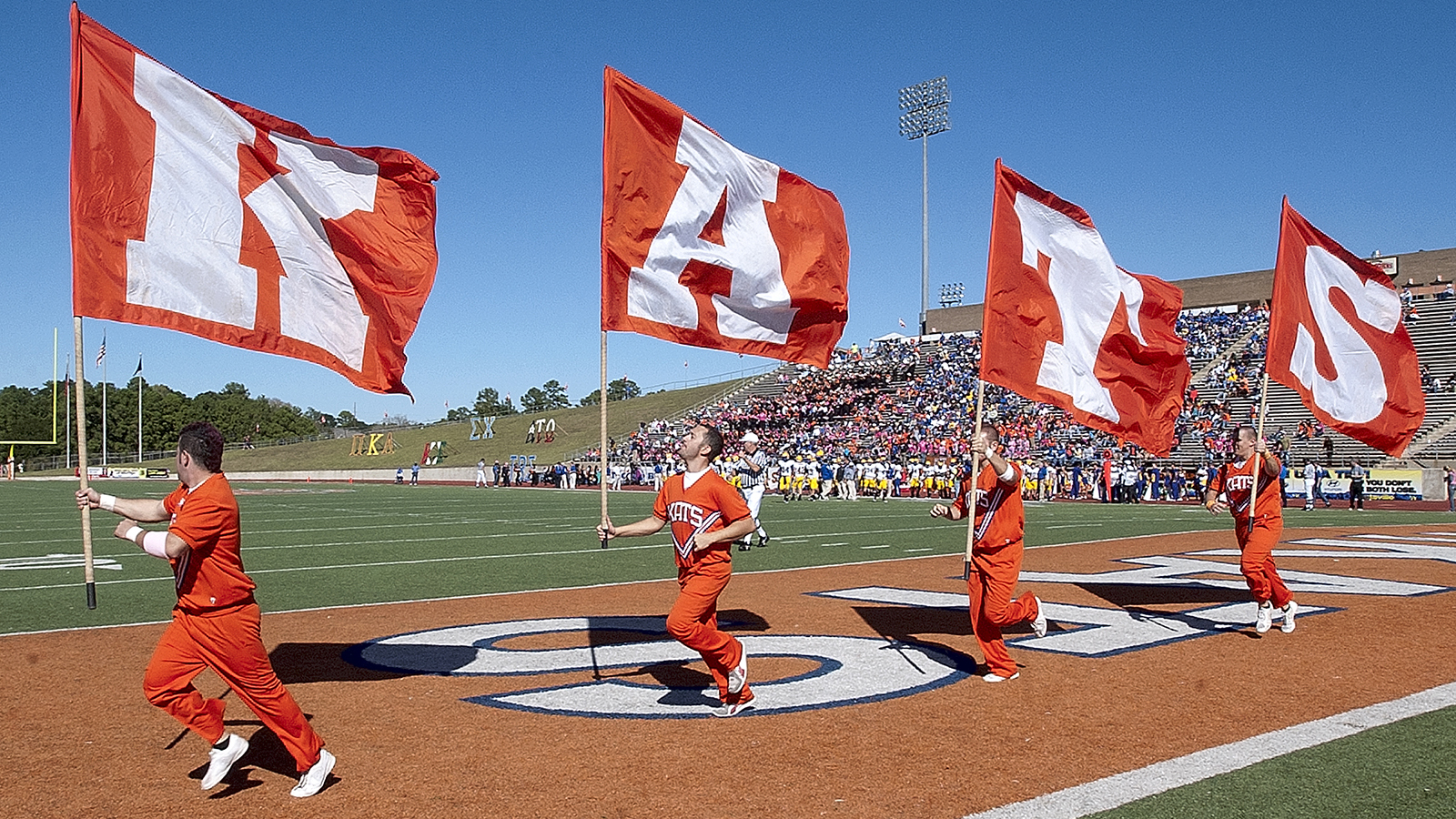 Cheer with flags