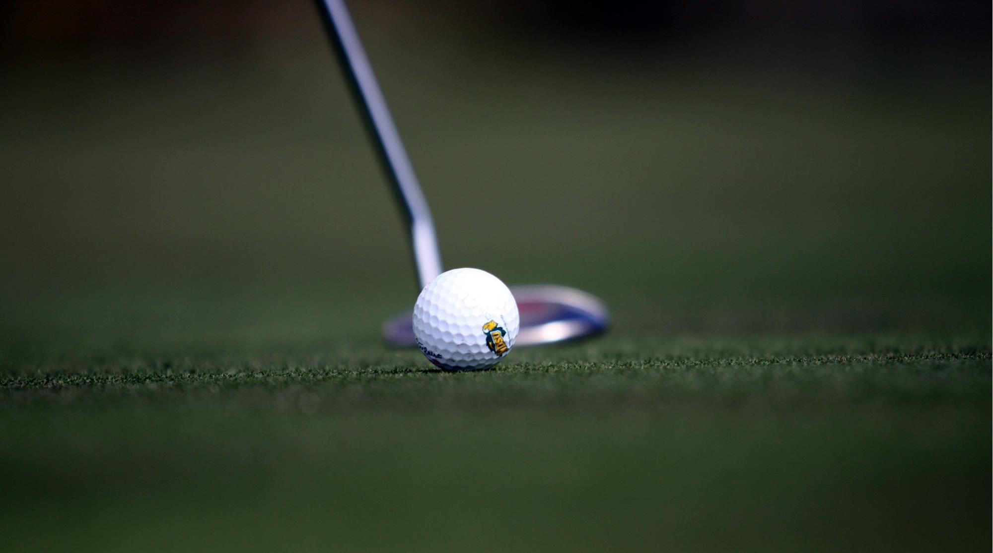 NDSU golf ball and putter