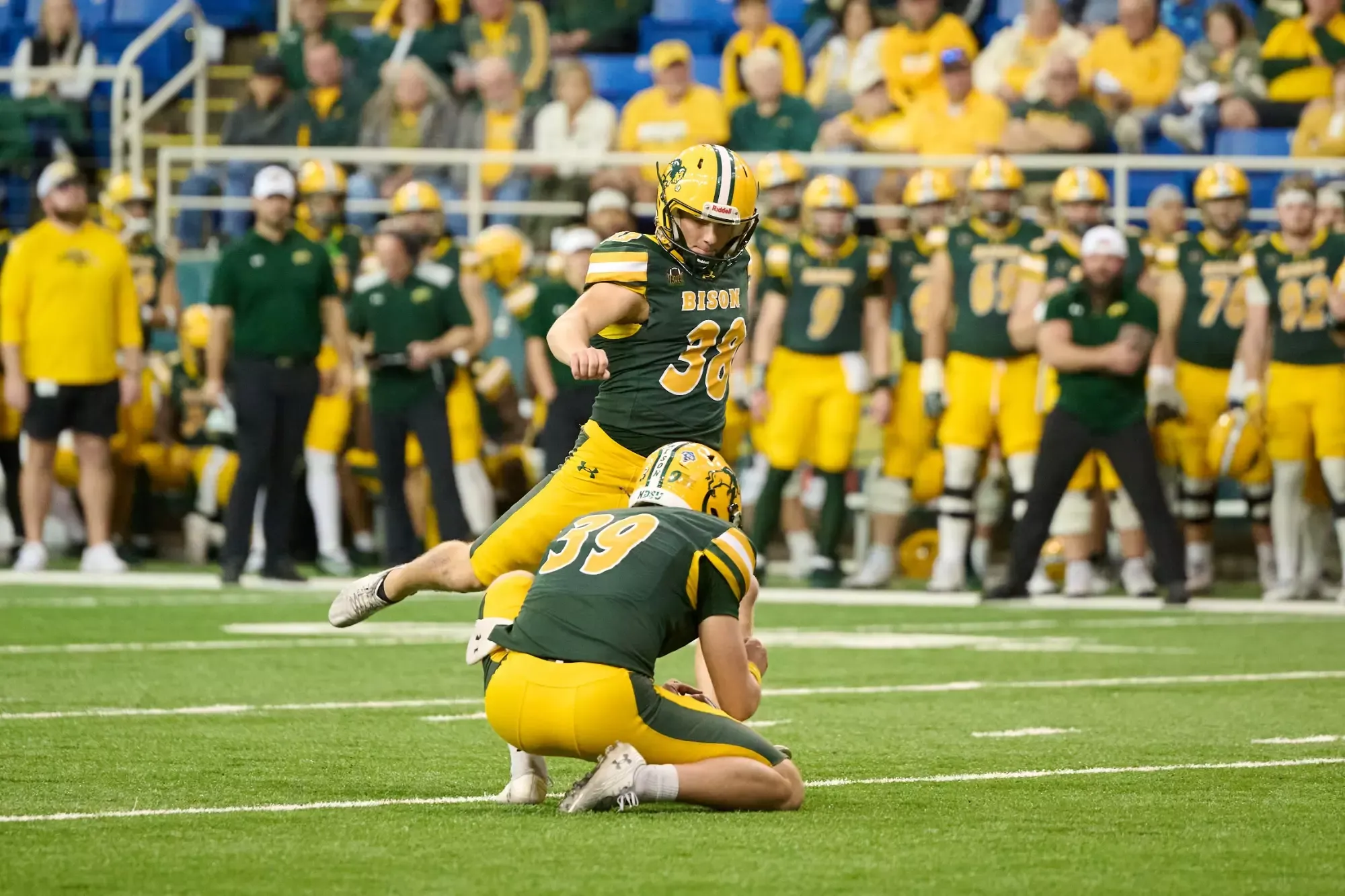 Action from the Southern Illinois at North Dakota State football game Saturday, Oct. 11, 2025.