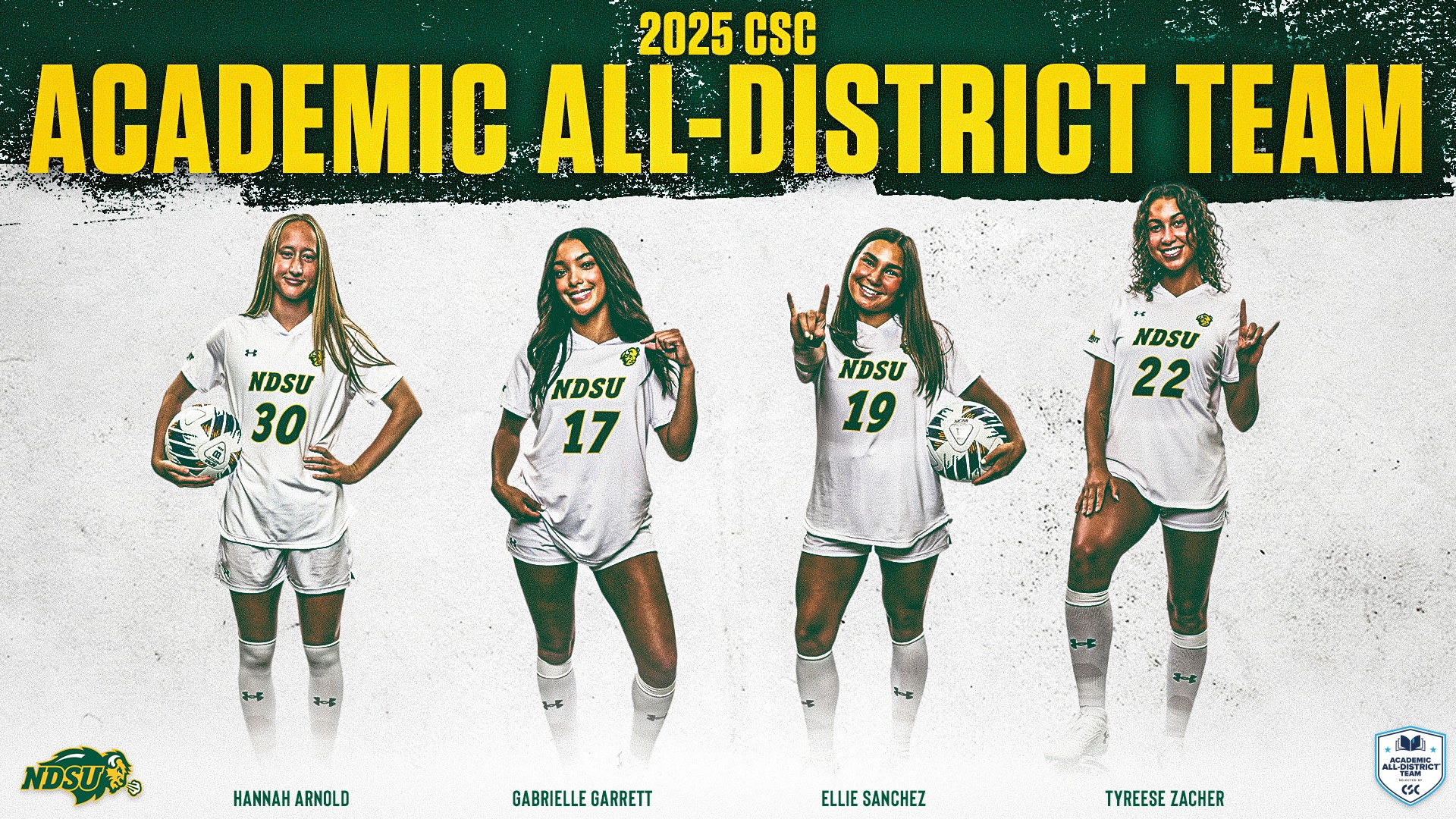 2025 Women's Soccer CSC Academic All-District Team