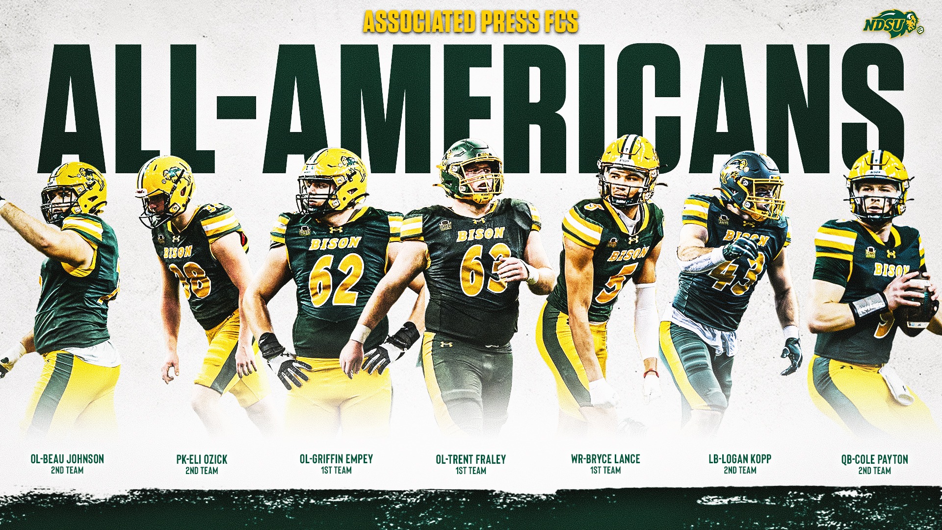 Graphic of NDSU's Associated Press FCS All-Americans