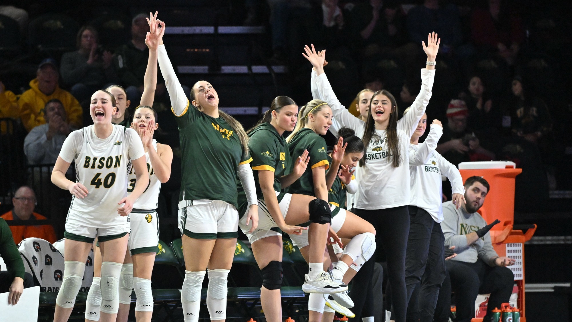 WBB Bench Celebration