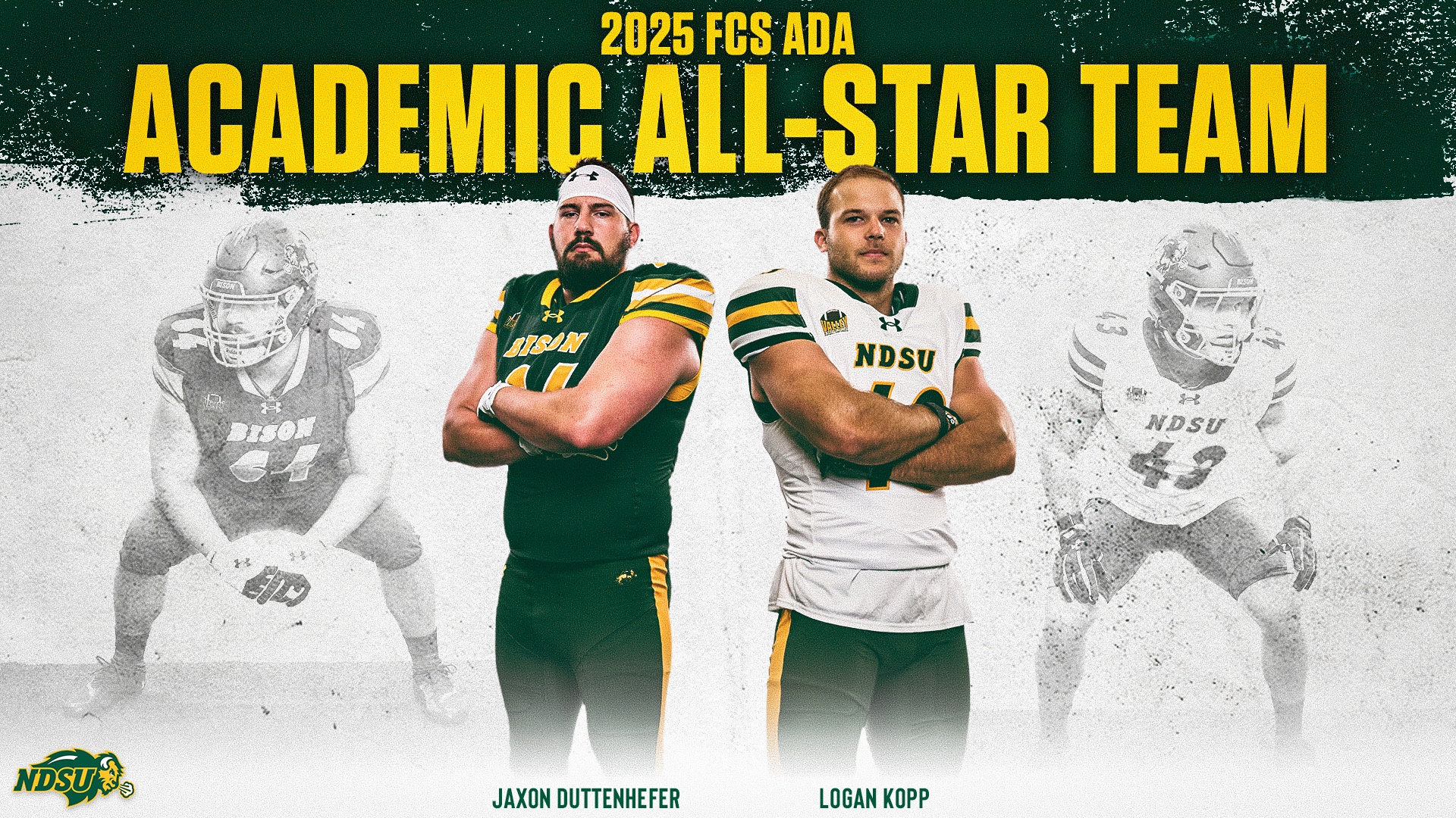 2025 FCS ADA Academic All-Stars Jaxon Duttenhefer and Logan Kopp