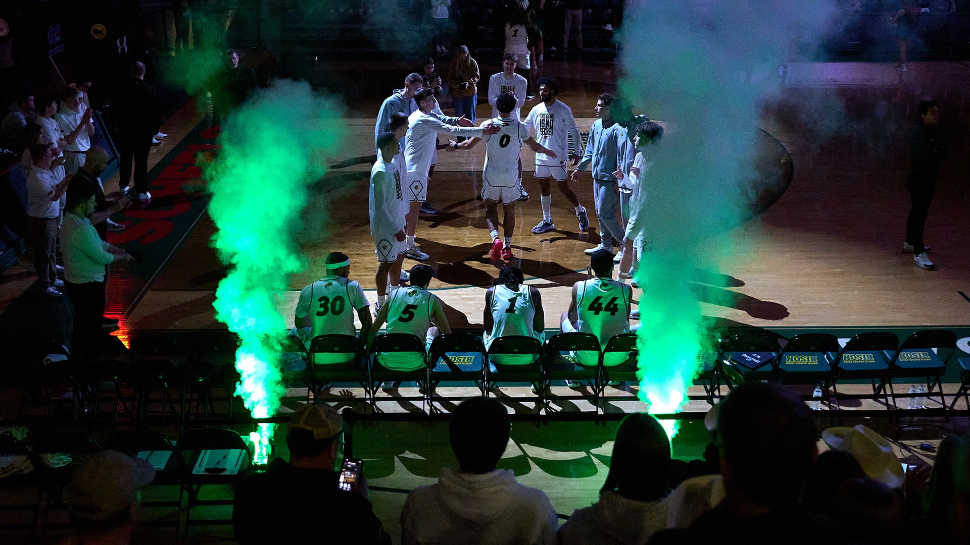 NDSU men's basketball starting lineup intros