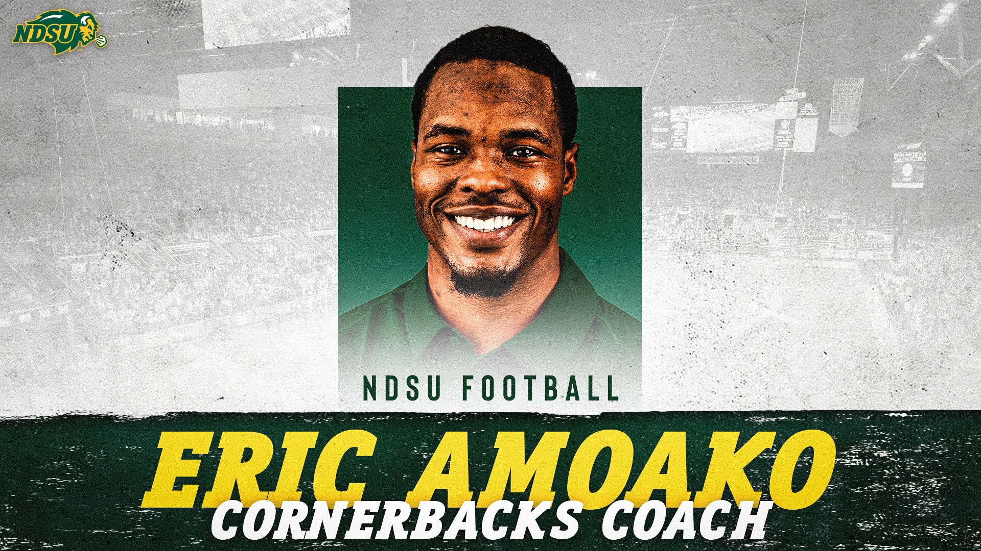 NDSU football cornerbacks coach Eric Amoako