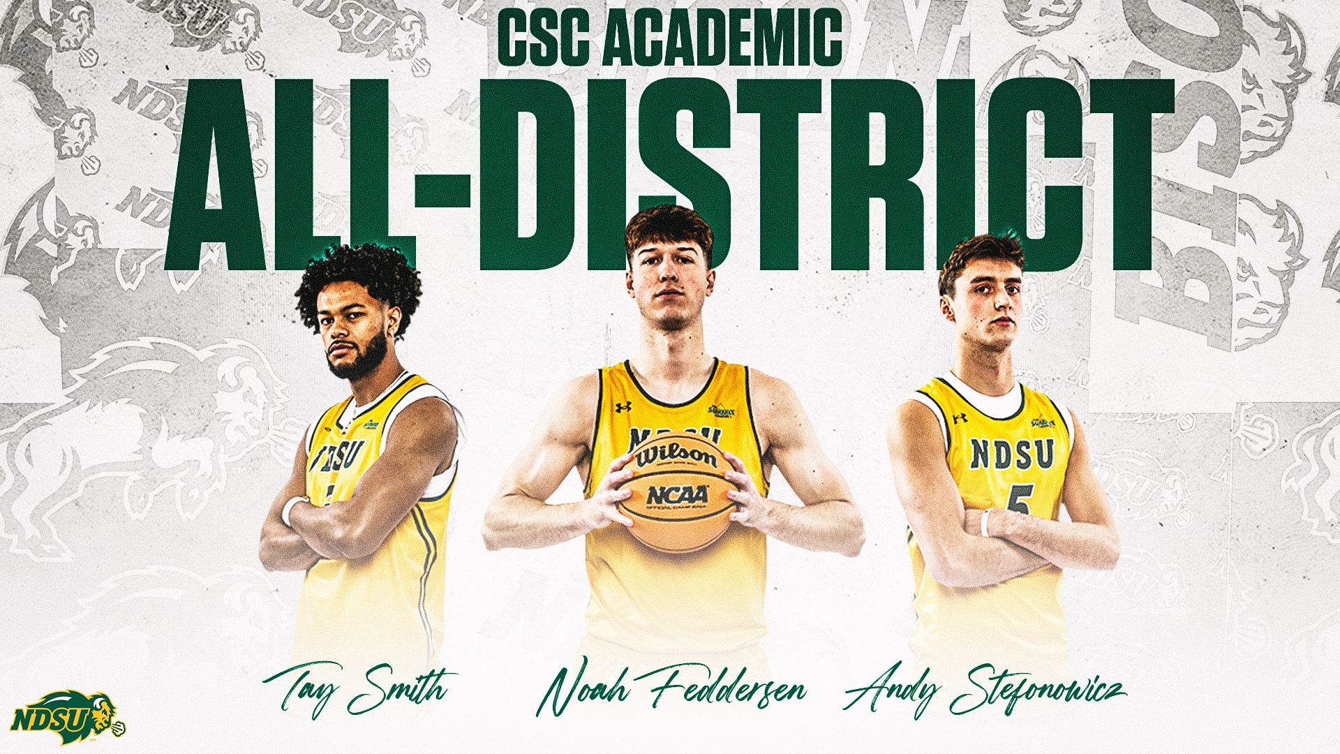 Academic All-District -- Tay Smith, Noah Feddersen, Andy Stefonowicz