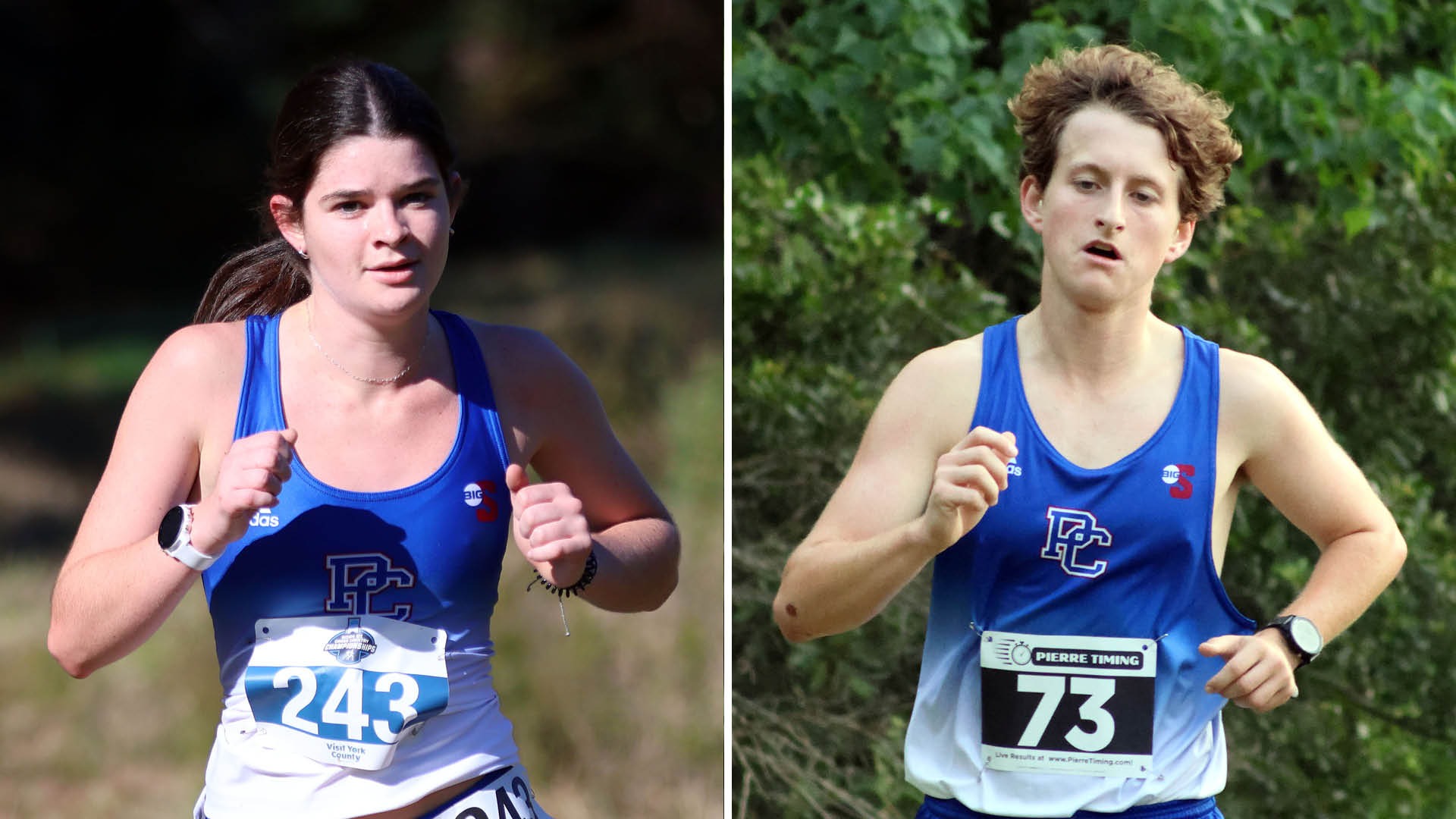 Cross Country Schedule with runners graphic