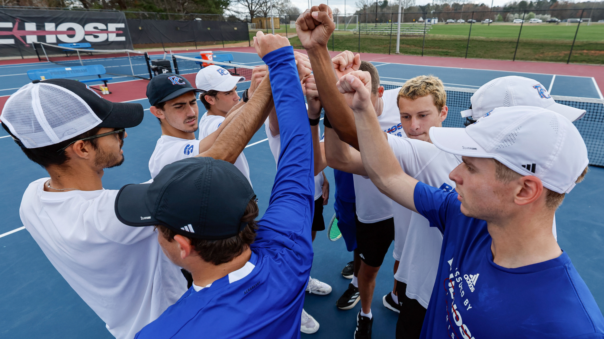 Presbyterian takes on Davidson in non-conference mens tennis action at the Templeton Tennis Courts on Saturday, March 07, 2026 in Clinton, South Carolina. Credit - Jeff Sochko/Tim Cowie Photography 