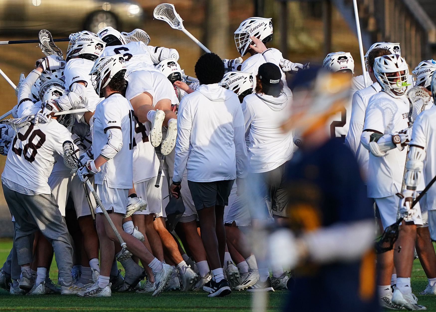 March 12, 2024, St. Bonaventure, NY. St Bonaventure University men’s lacrosse vs Canisius. (photo by Craig Melvin) 