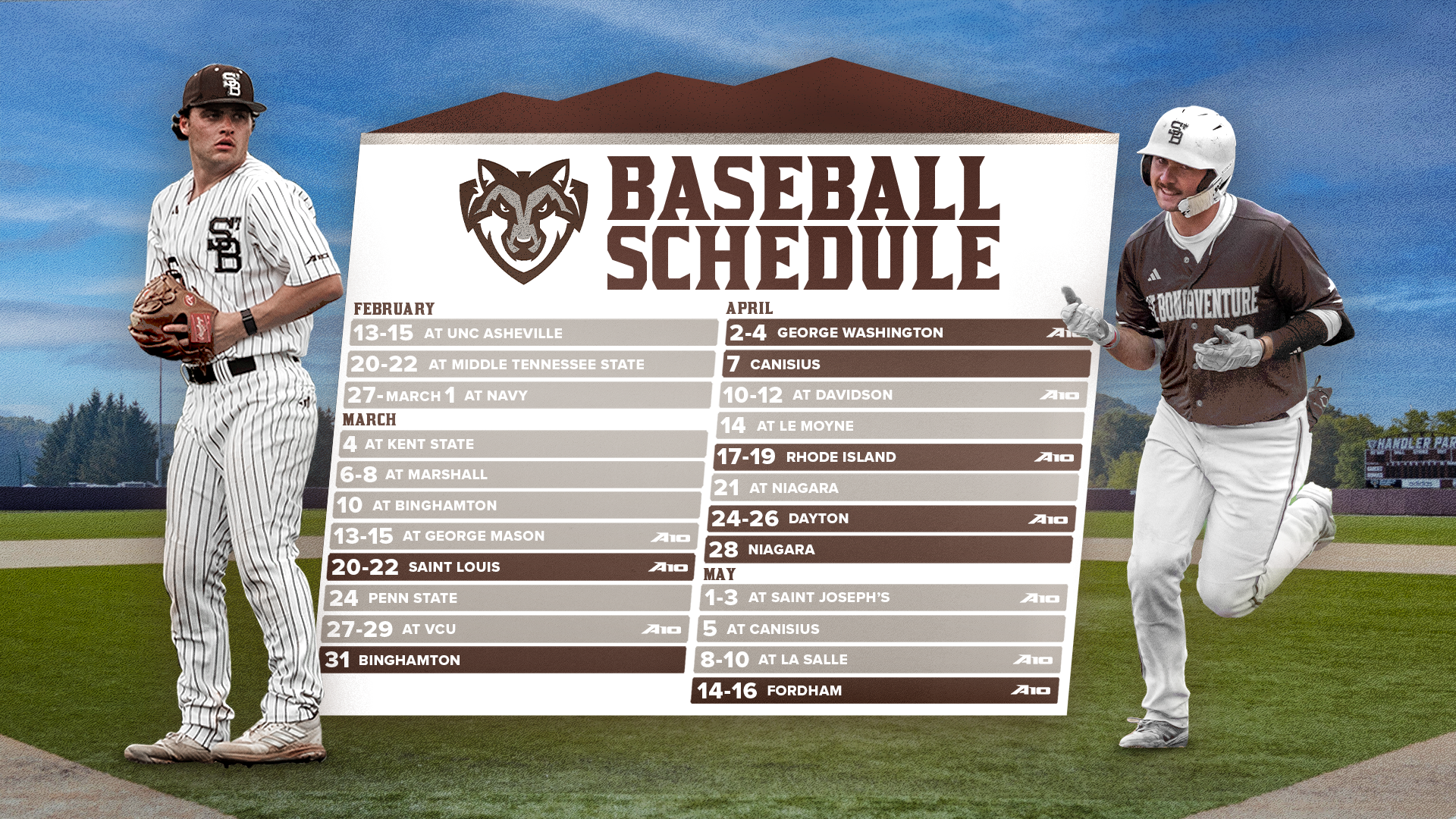 2026 Bonnies Baseball Schedule