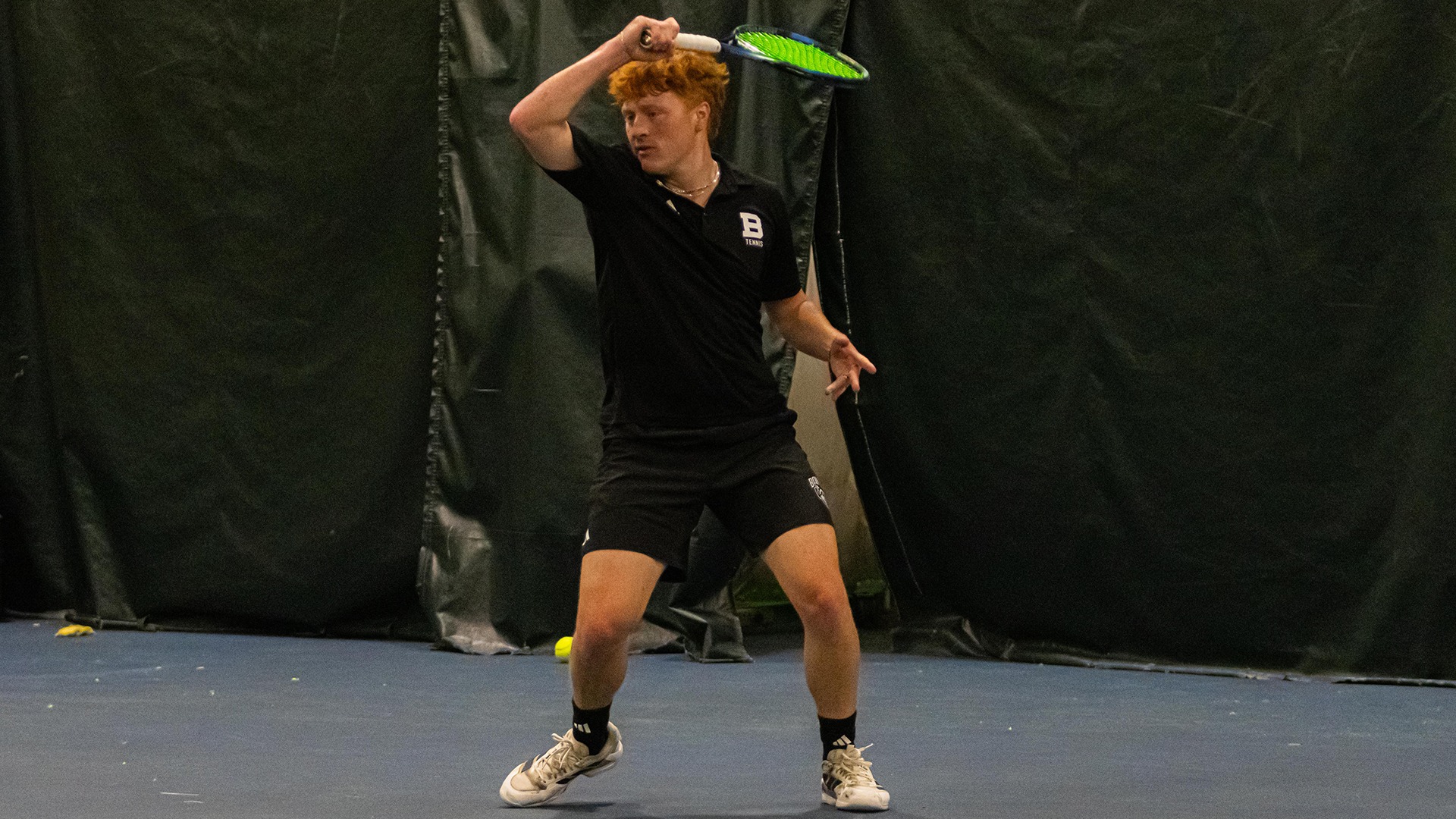 Connor Turner hitting a forehand