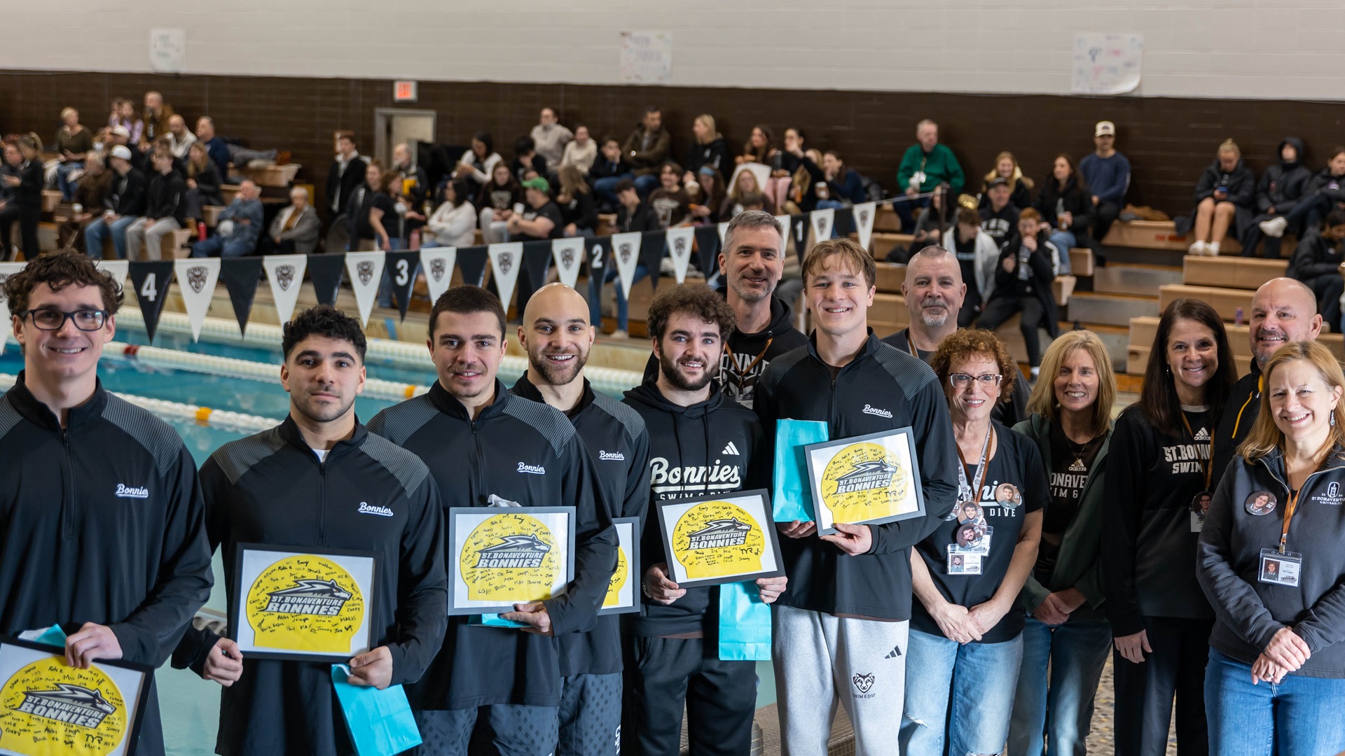 Men's swimming and diving senior day shot 2026